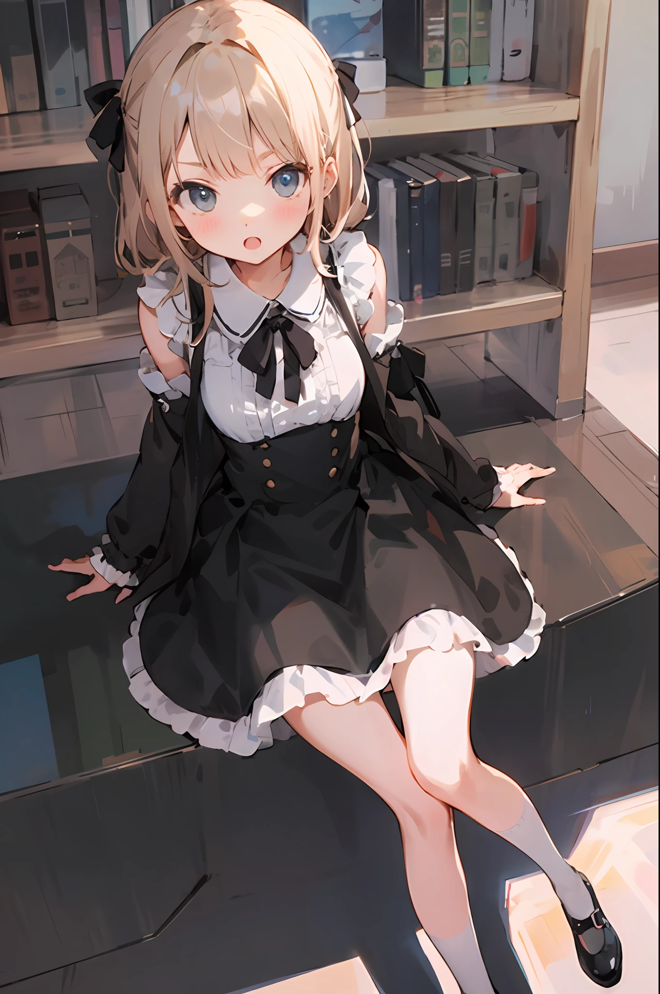 Two-dimensional loli in bikini and white stockings