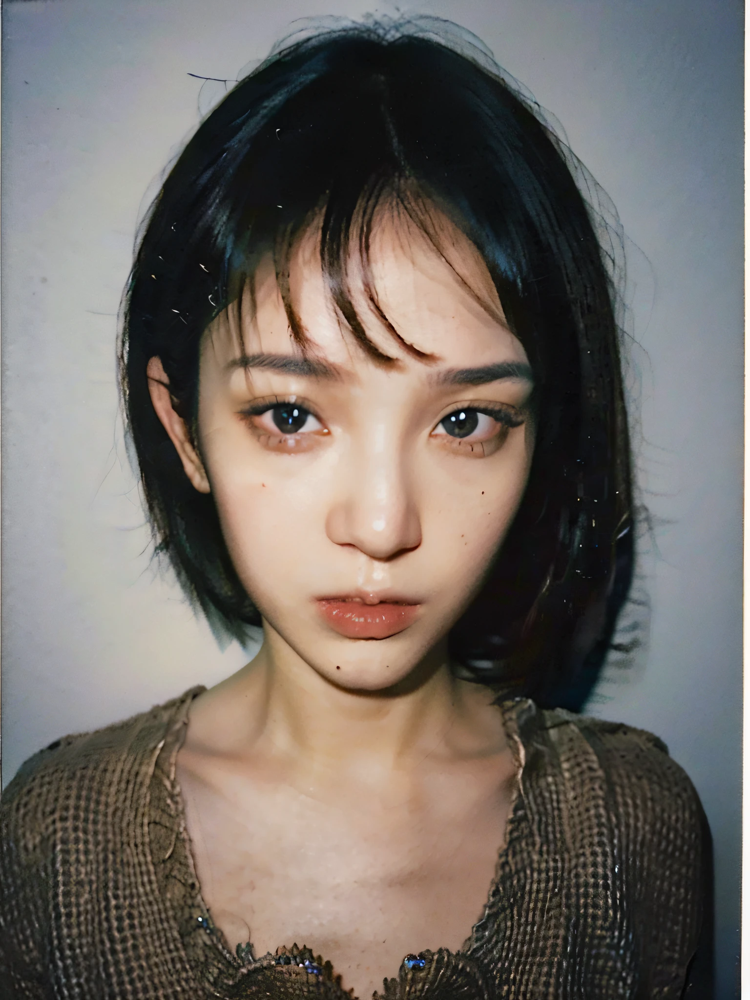 (masterpiece:1.3), (8k, photorealistic, RAW photo, best quality: 1.4), (1girl), beautiful face, (realistic face), (black hair, short hair:1.3), beautiful hairstyle, realistic eyes, beautiful detailed eyes, (realistic skin), beautiful skin, (sweater), absurdres, attractive, ultra high res, ultra realistic, highly detailed, golden ratio