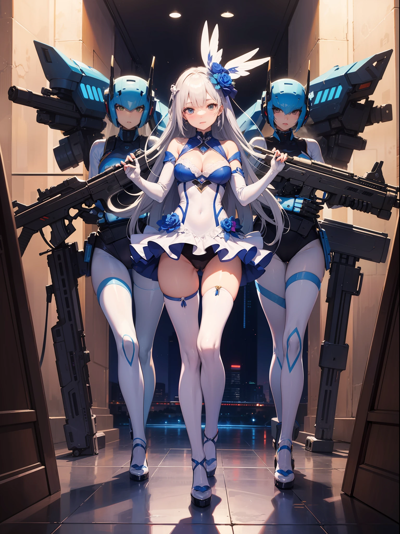 Mecha Lady、Right foot submachine gun、Dancers、bride
