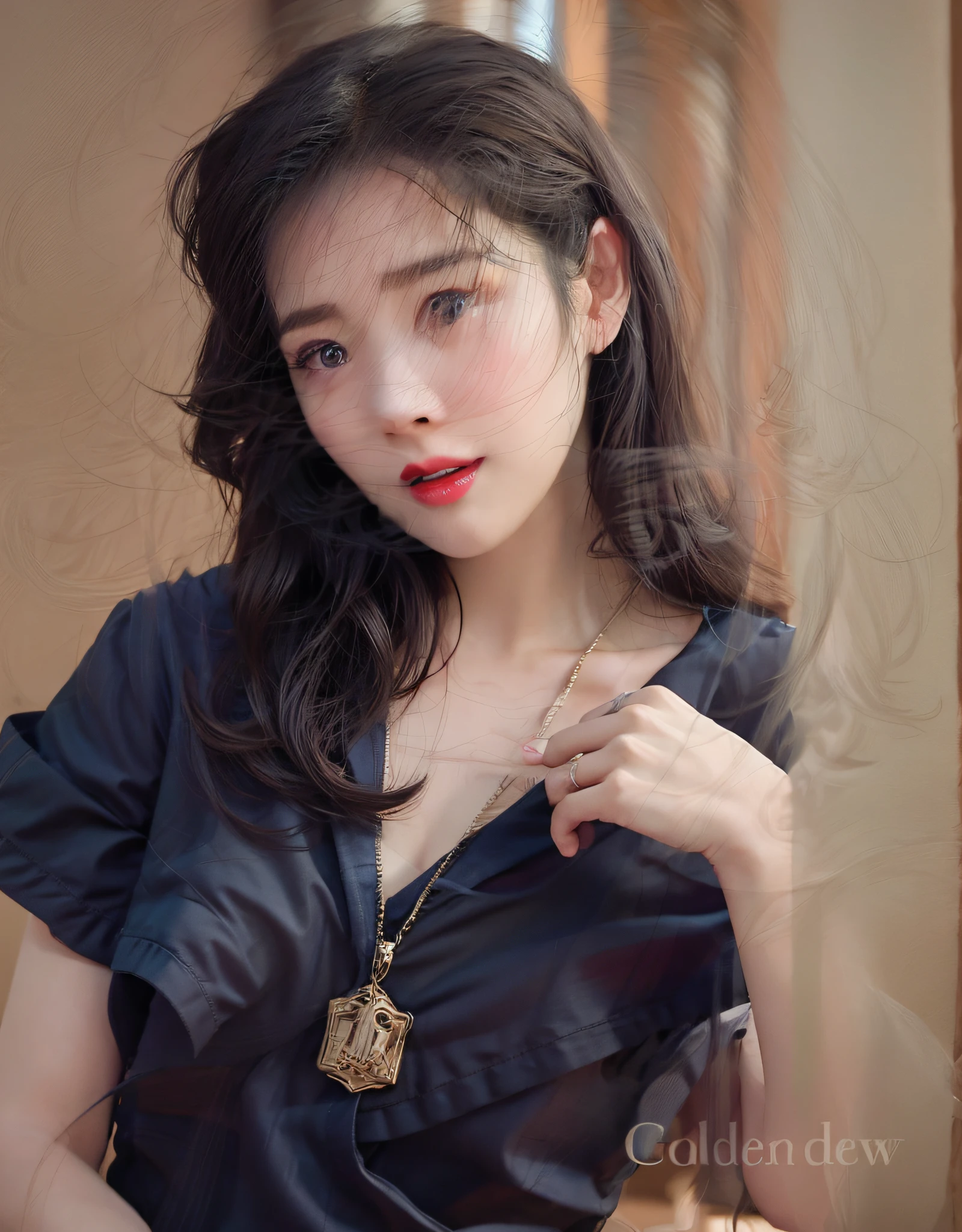 There is a woman in a black dress posing for a photo, ig model | artgerm, making: Yang J, inspired by Yanjun Cheng, portrait of female korean idol, Korean Girl, artwork in the style of guweiz, realisitic. Cheng Yi, trending in CGSTATION, Like Artgerm, The style of Artgerm, style artgerm,A girl with, 155 cm tall, Korean Woman