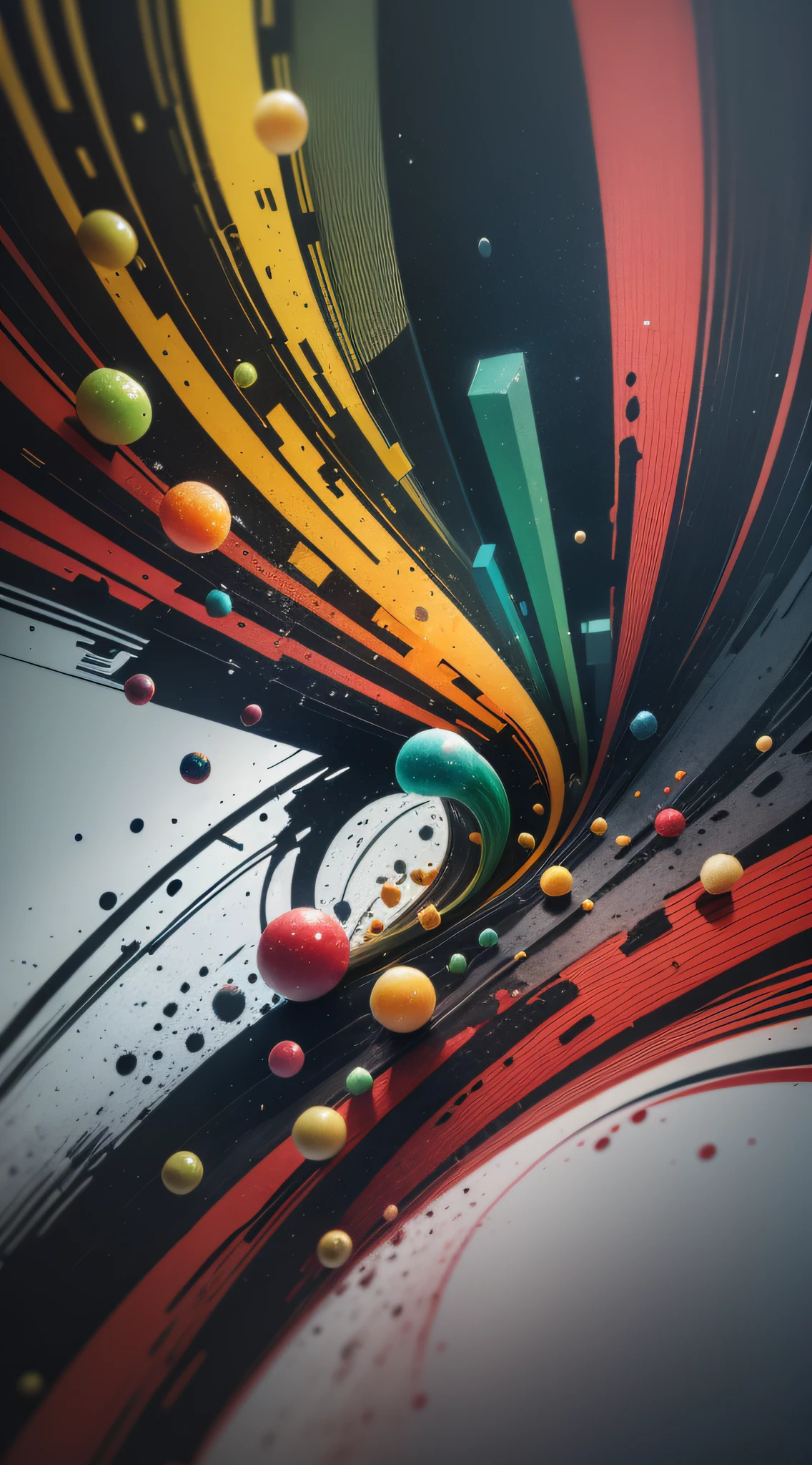 3d watercolour abstract, dark background,high resolution, high quality,green,red,blue