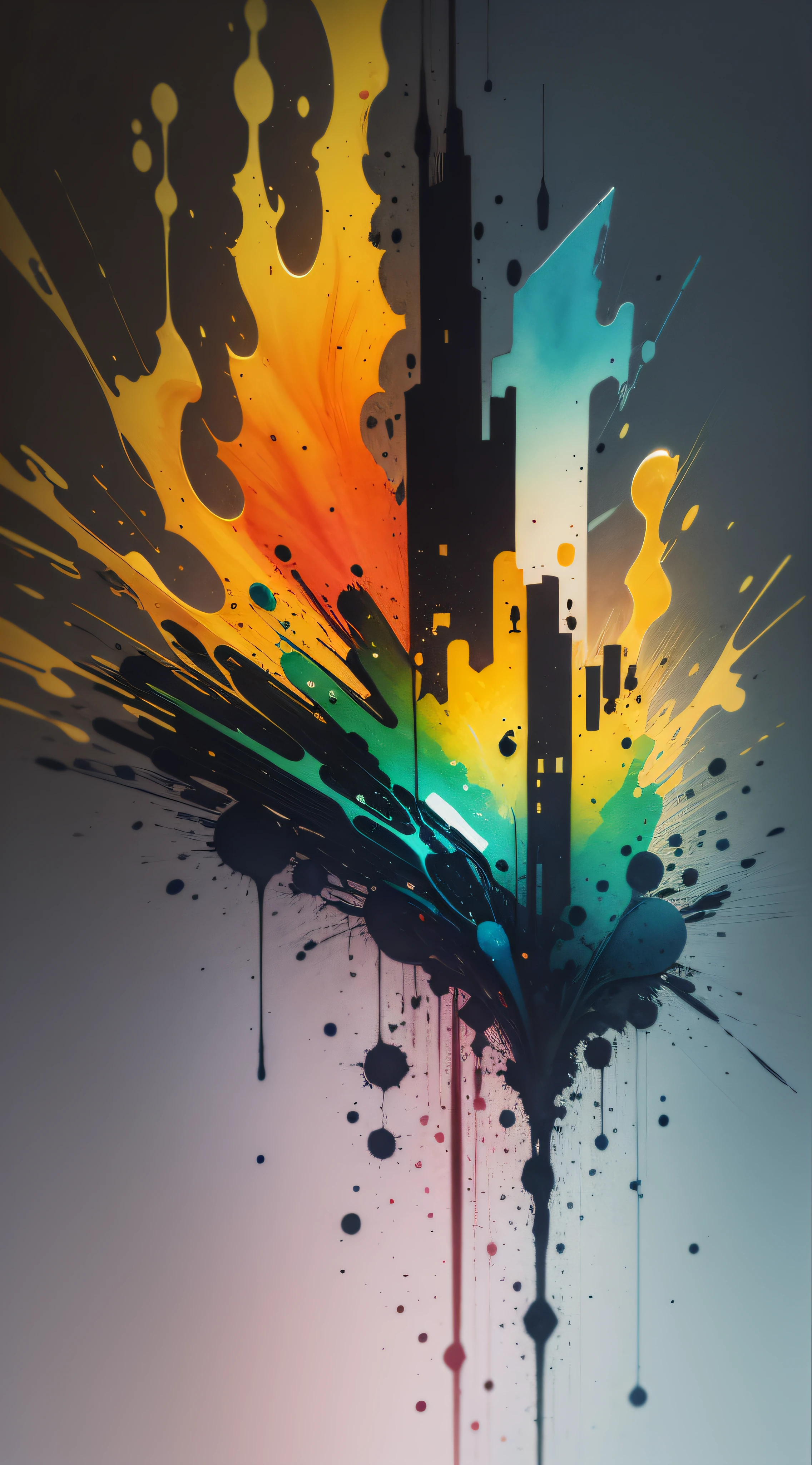 3d watercolour abstract, dark background,high resolution, high quality,green,red,blue