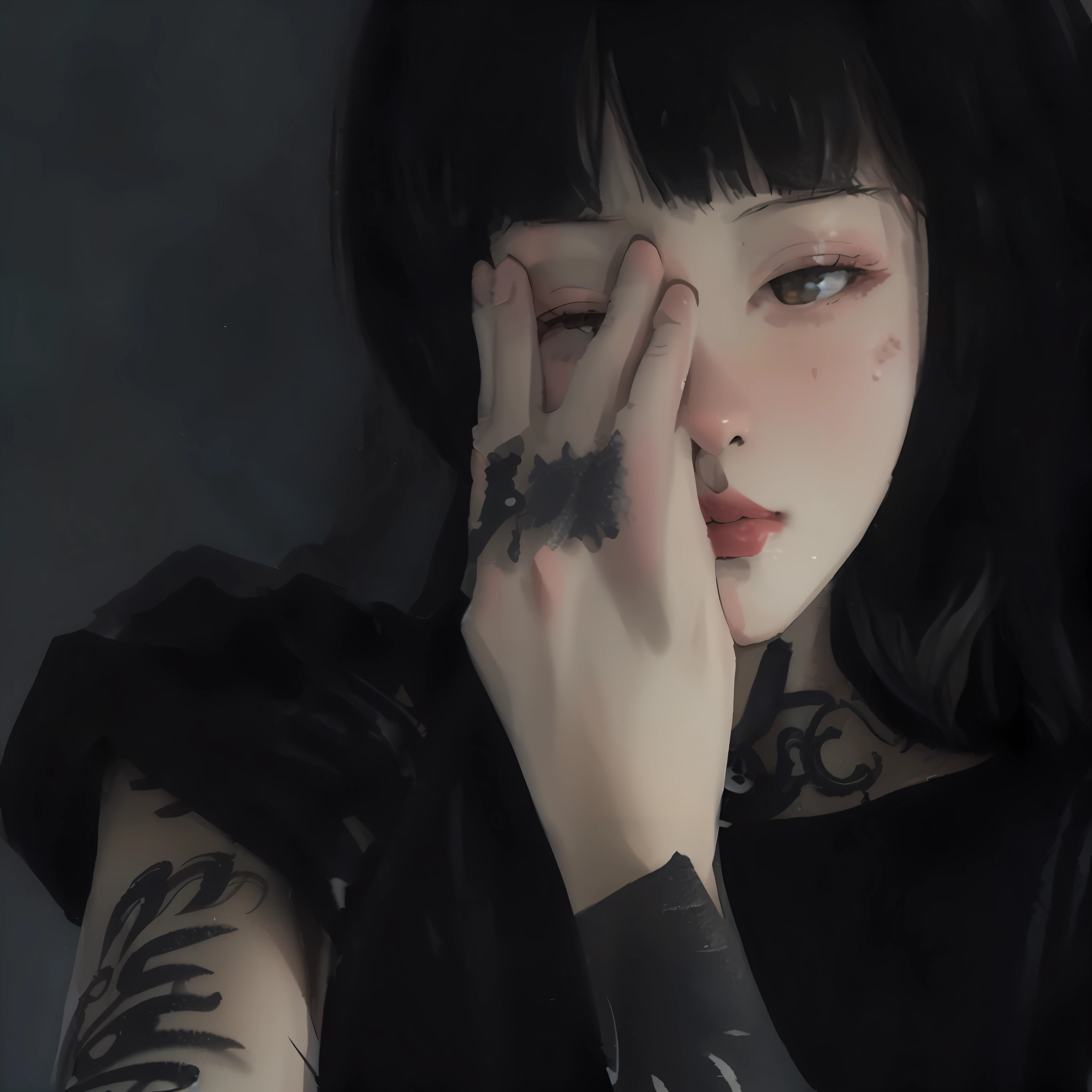 (Masterpiece),Best quality,Good anatomy,shuimobysim,(1 girl:1),(The upper part of the body),short detailed hair,(ecchi0.5),(green trees:0.5),(Flowers: 0.6) ,sketching。