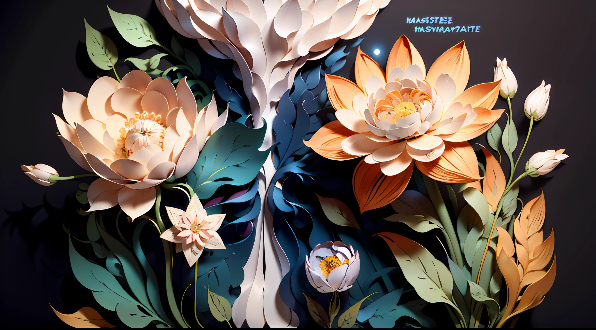 (((tmasterpiece))),best qualtiy,illustratio,beautiful detailed glow,Gypsy Maiden,blossoms,white backgrounid,paper_cut,