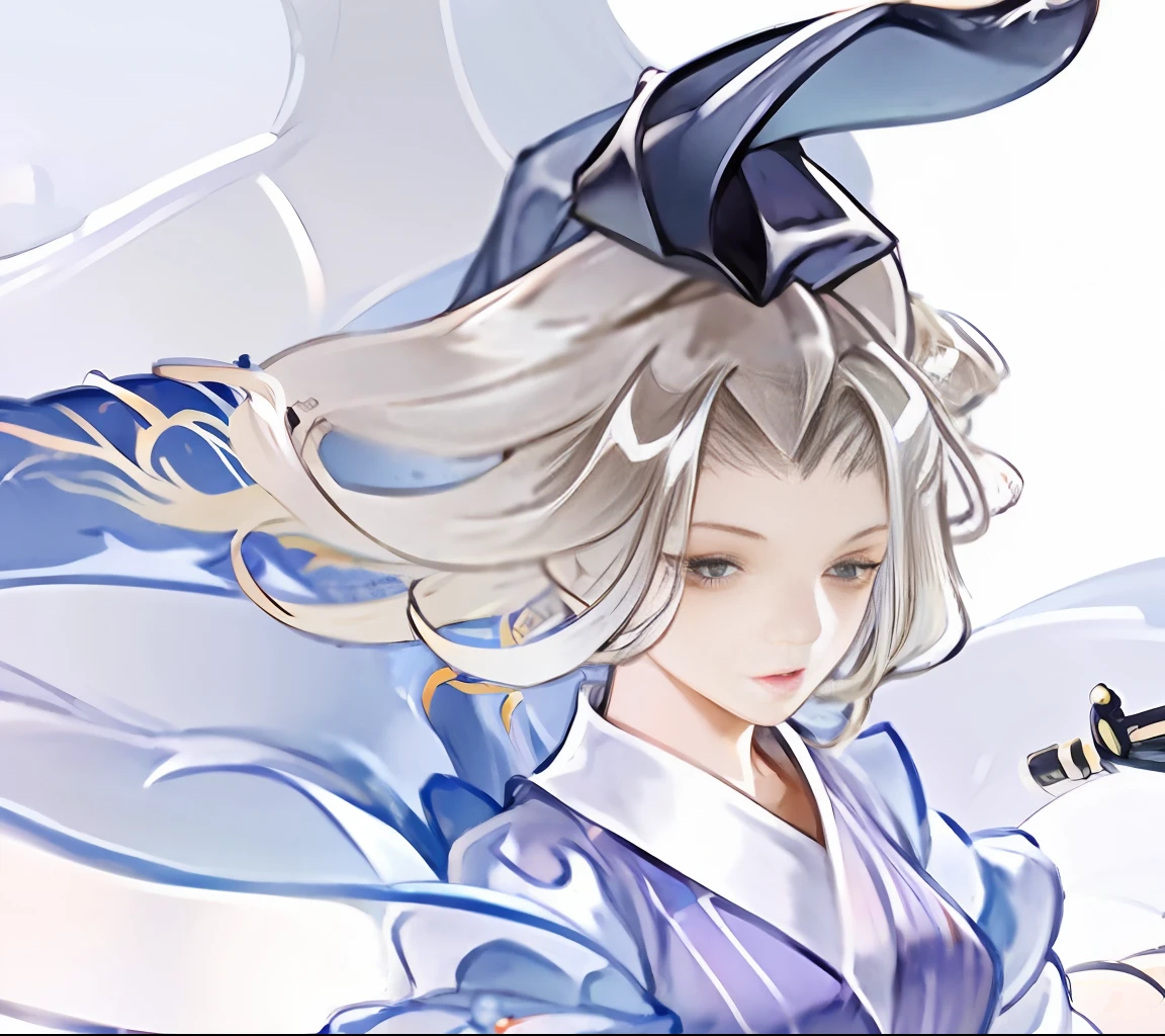 Close-up of cartoon character with sword,touhou character, Anime Art Style 2d Anime style, China-style,