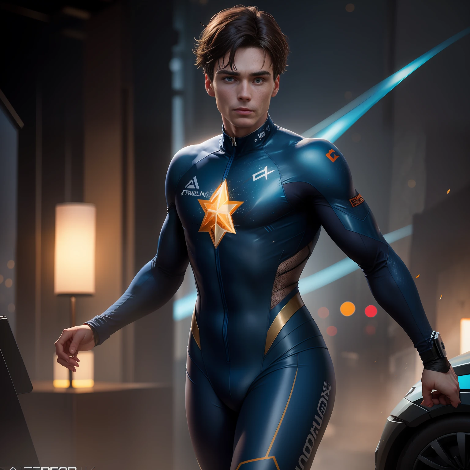 Cillian Murphy como Mr. Fantastic, realisticamente, dynamic lights, filmagem completa, (papel de parede 8k extremamente detalhado da unidade CG), trending on ArtStation, trend at CGSociety, alto detalhe, foco nítido, dramatic, fotorrealista