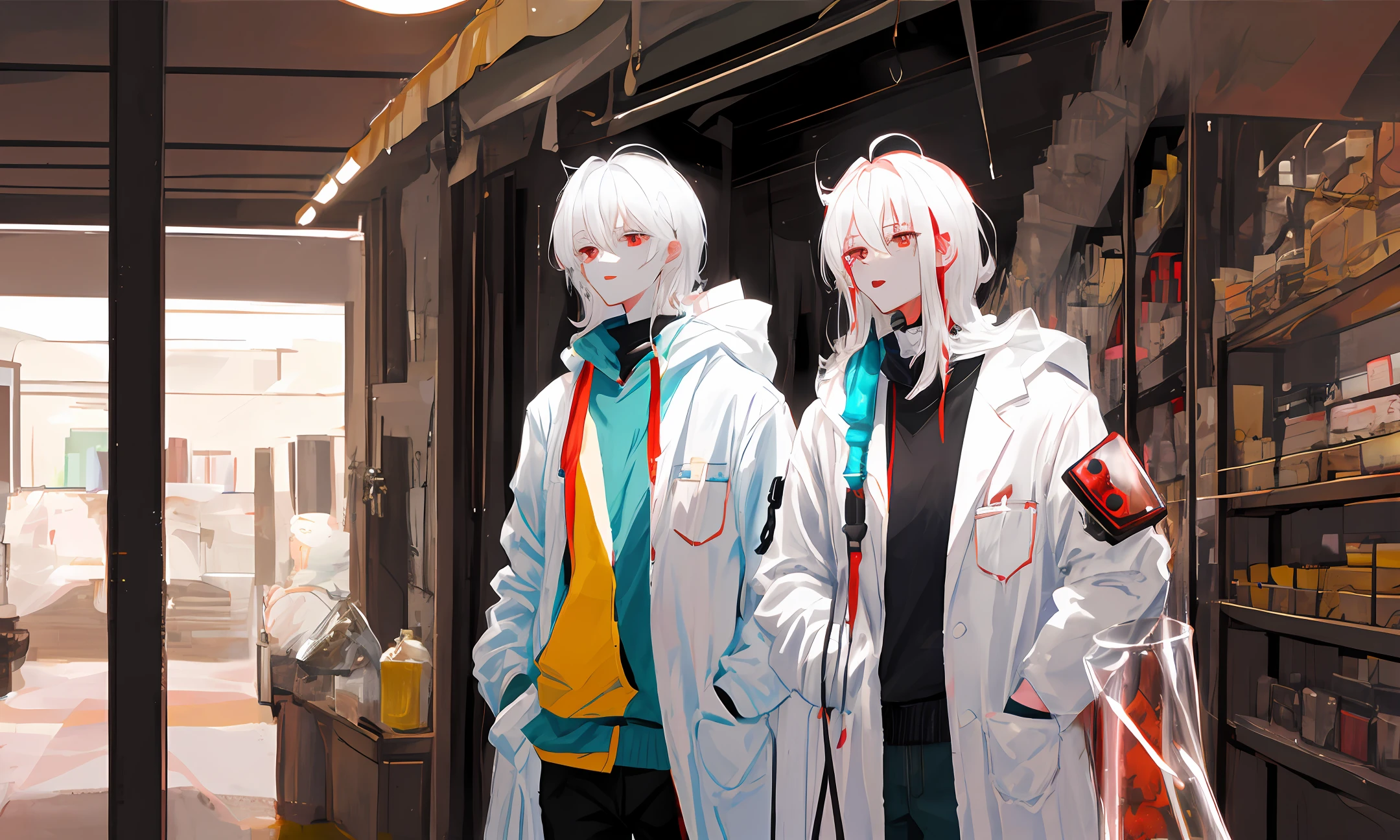 Dr. K/Dr.K、Mr. K、Old K
Blame Dr、Dressed
White Devil,
whaite hair,Red eyes,
White hair and red eyes、face guard、Lab coats、very long sleeves、vacuum、coyote、the scientist、survivor、Camera、Pubic corner、Black belly、Not merciful、Whitewashing、Poisonous tongue、Anti-humanity、Defeated dogs、Self-experimentation、Humans → orcs、edgBunny、sniper gun、Bad mouth、trauma