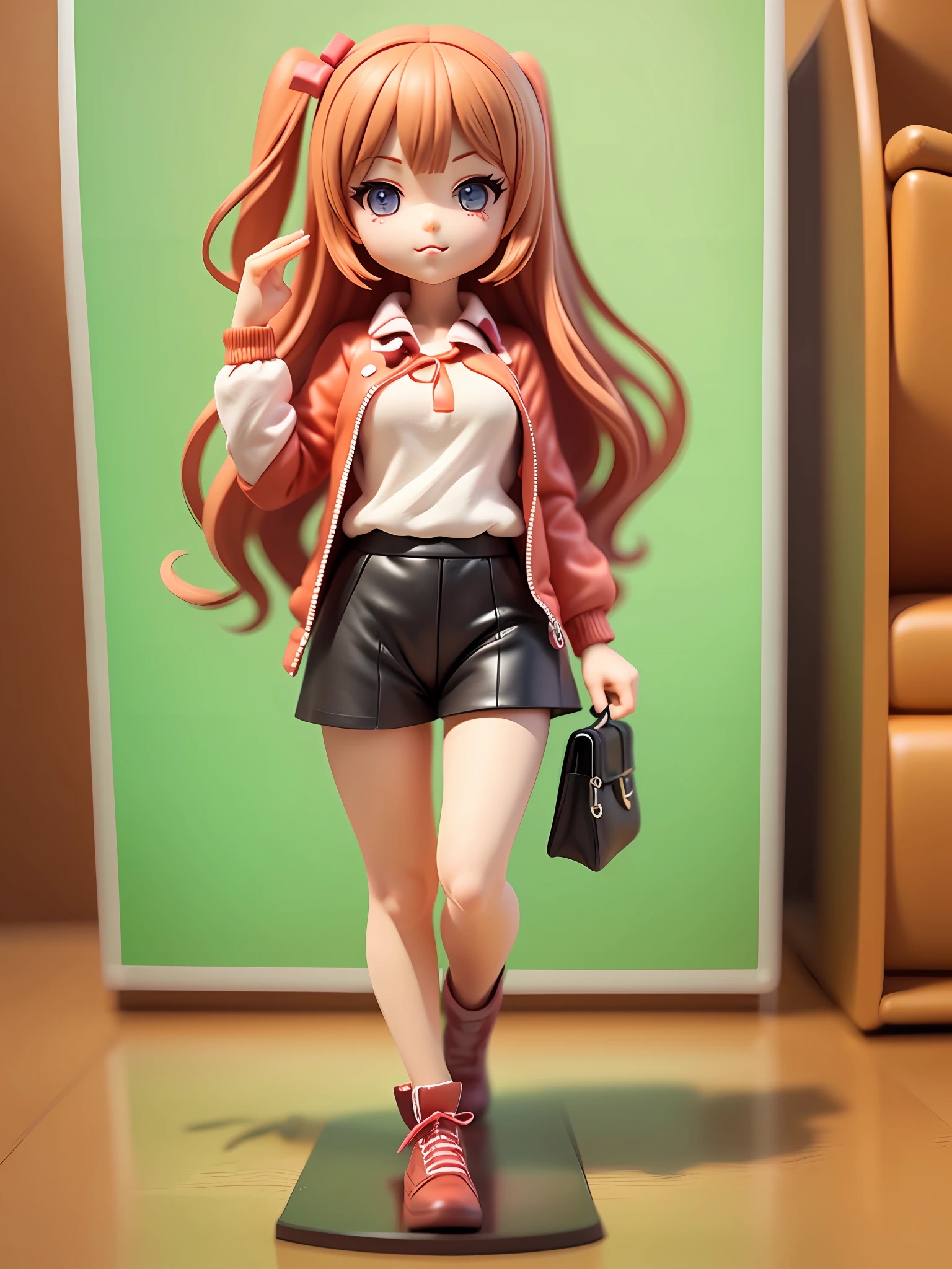 Super cute girl full body 3D drawing,adolable,Pop Mart blind box