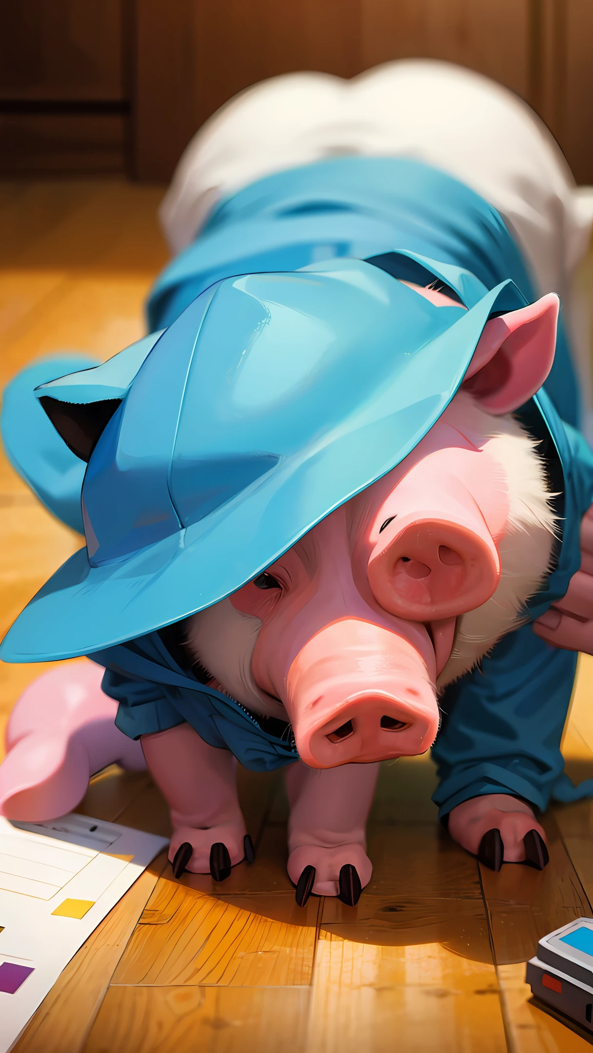 A pig and a Gundam