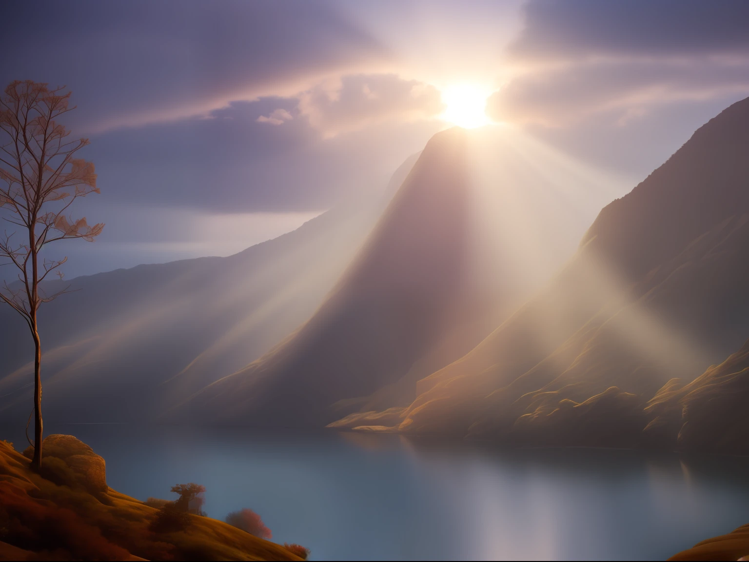 Divine Rays、Royal city、stunning landscape、landscapes、landscapes、Sateen、Dark Fantasy、suspenseful