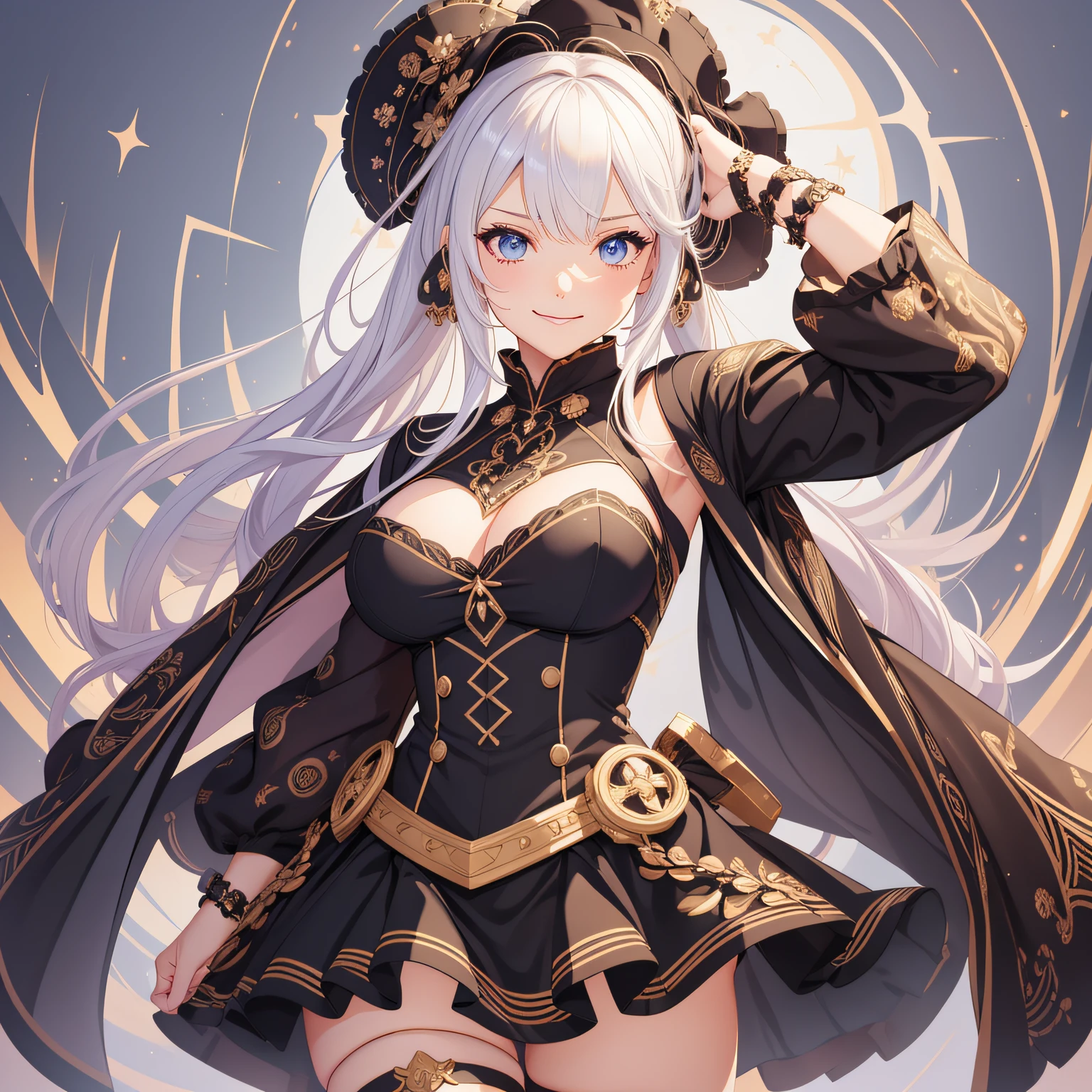 sidelighting, white color hair, wallpaper, cartoony, anime style --auto