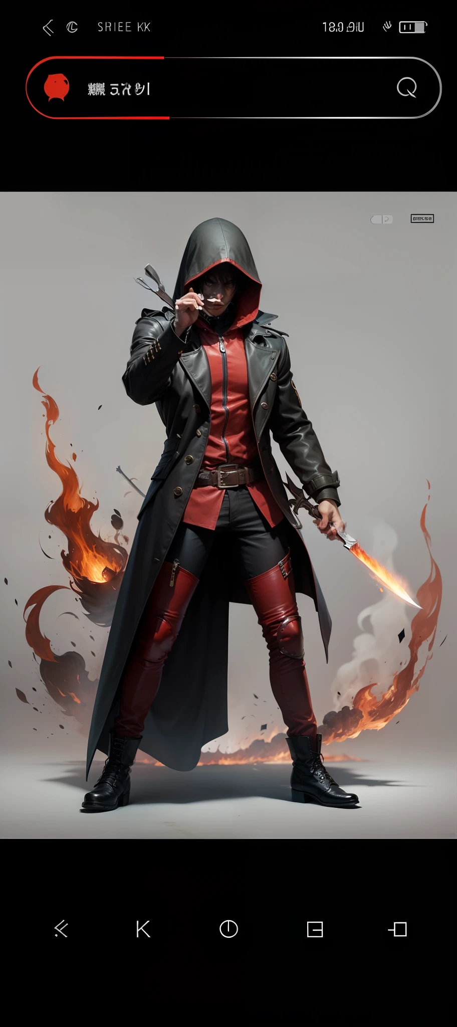 Long knives,with fire