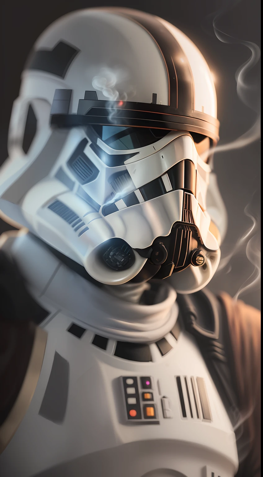 (A gloomy snapshot: 1.1), Epic Realistic, Black Star Wars Stormtrooper in a Red Smoke Cloud, soft cinematic light, Adobe Lightroom, Photo Lab, HDR, an intricate, Highly detailed, (Depth of field: 1,4), hyper-detailing (Artstation: 1,4), Cinematic, Warm light, Dramatic light (intricate details: 1,1)