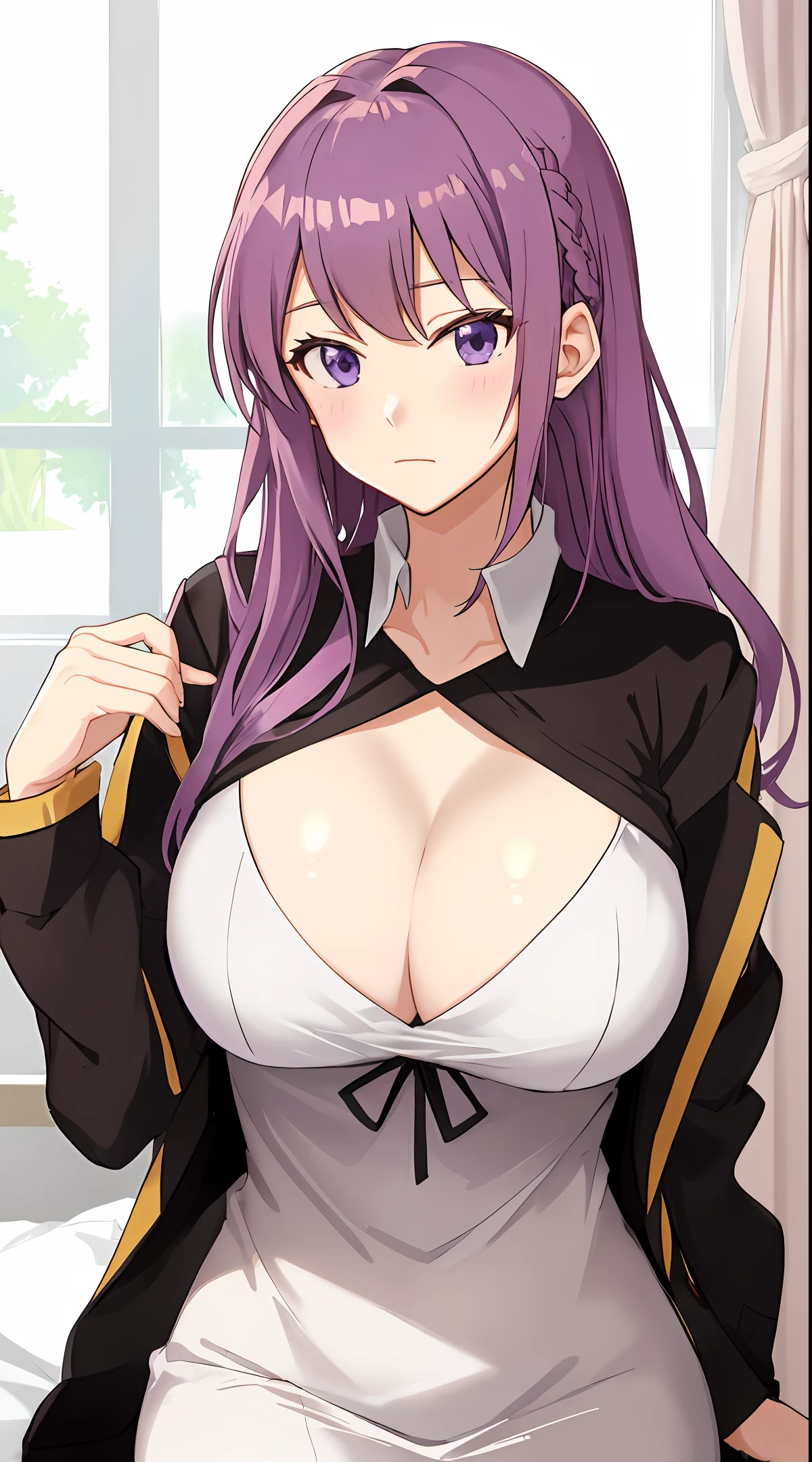 Hinata Hinata,Purple colored hair,White eyes,Big chest,It is a personal wife,anime big breast