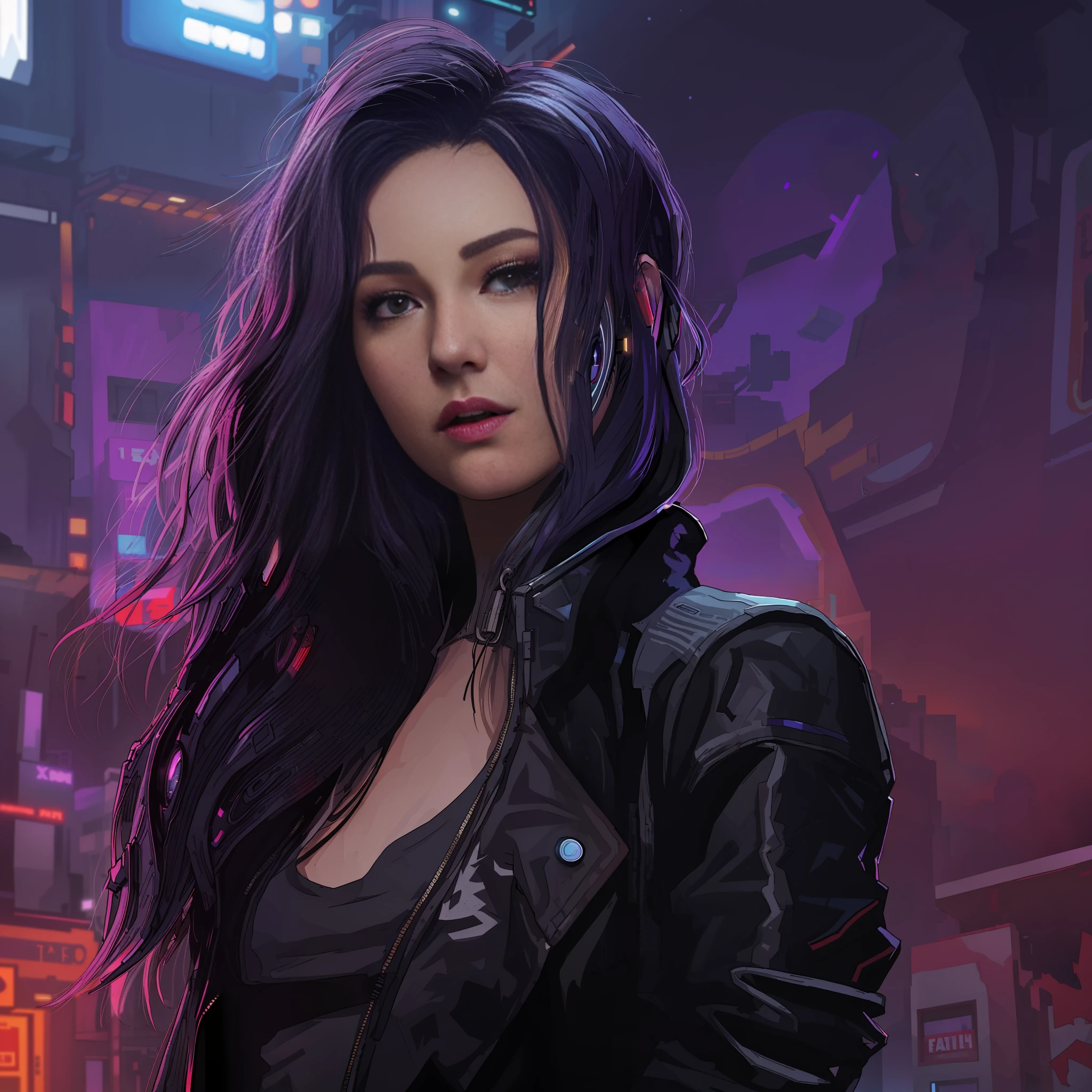 Hacking a gate from building corporate cyberpunk, Full body, dirty street, winter