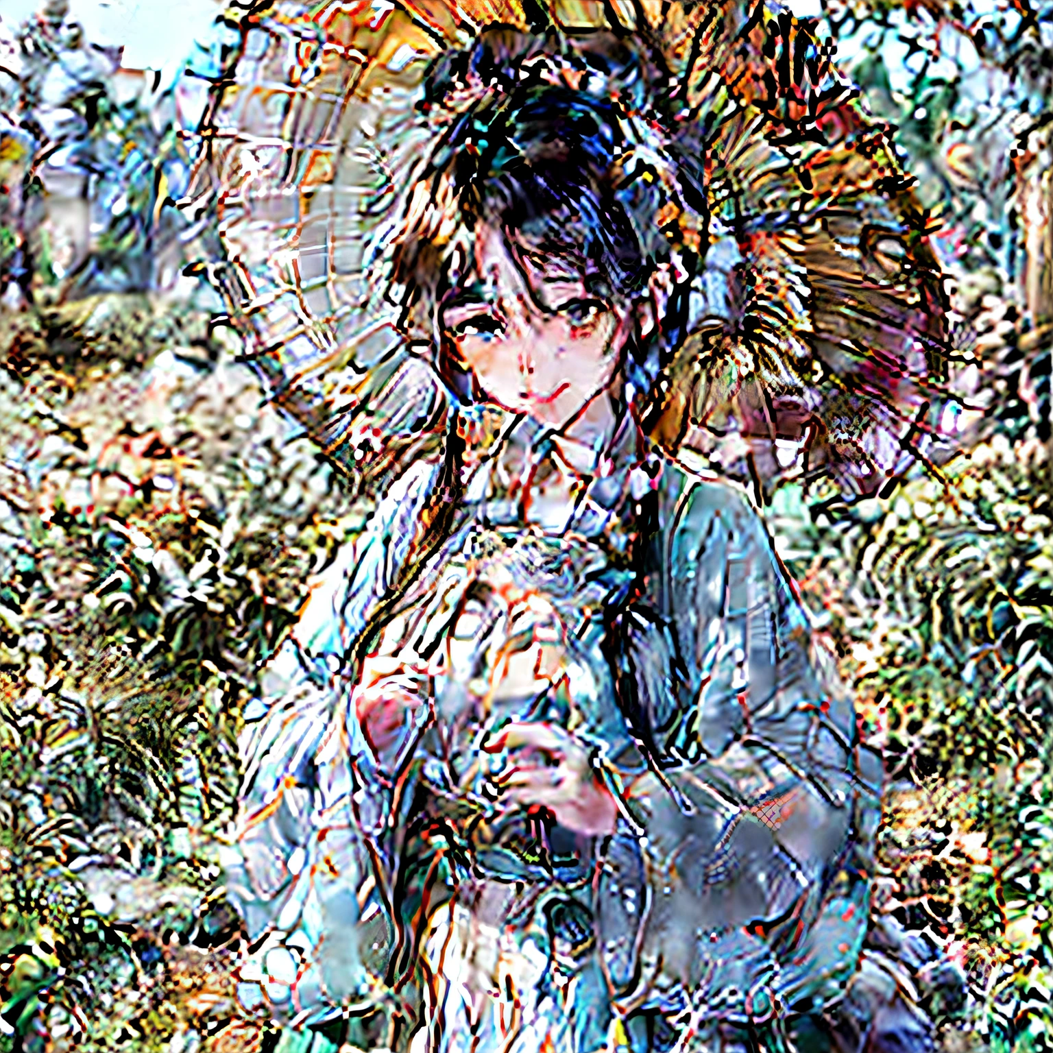 (oil-paper umbrella:1.2),seagulls,lithe,Beautiful smile,White snow,Plum branches,first day,Ancient girls,Red sleeves add fragrance,Faraway view,Ancient wind)