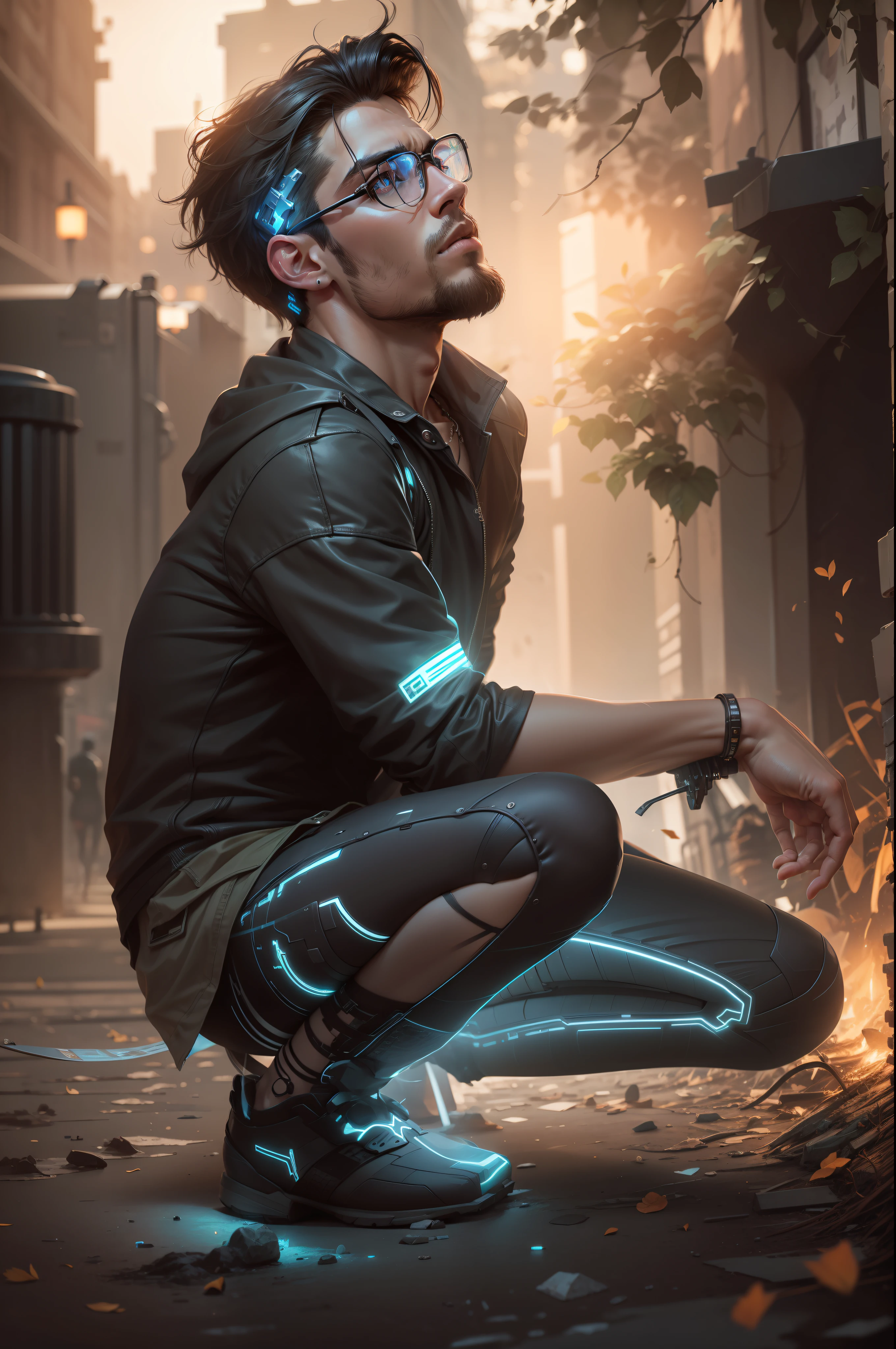 Change background cyberpunk handsome boy.realistic face. 8k Ultra realistic