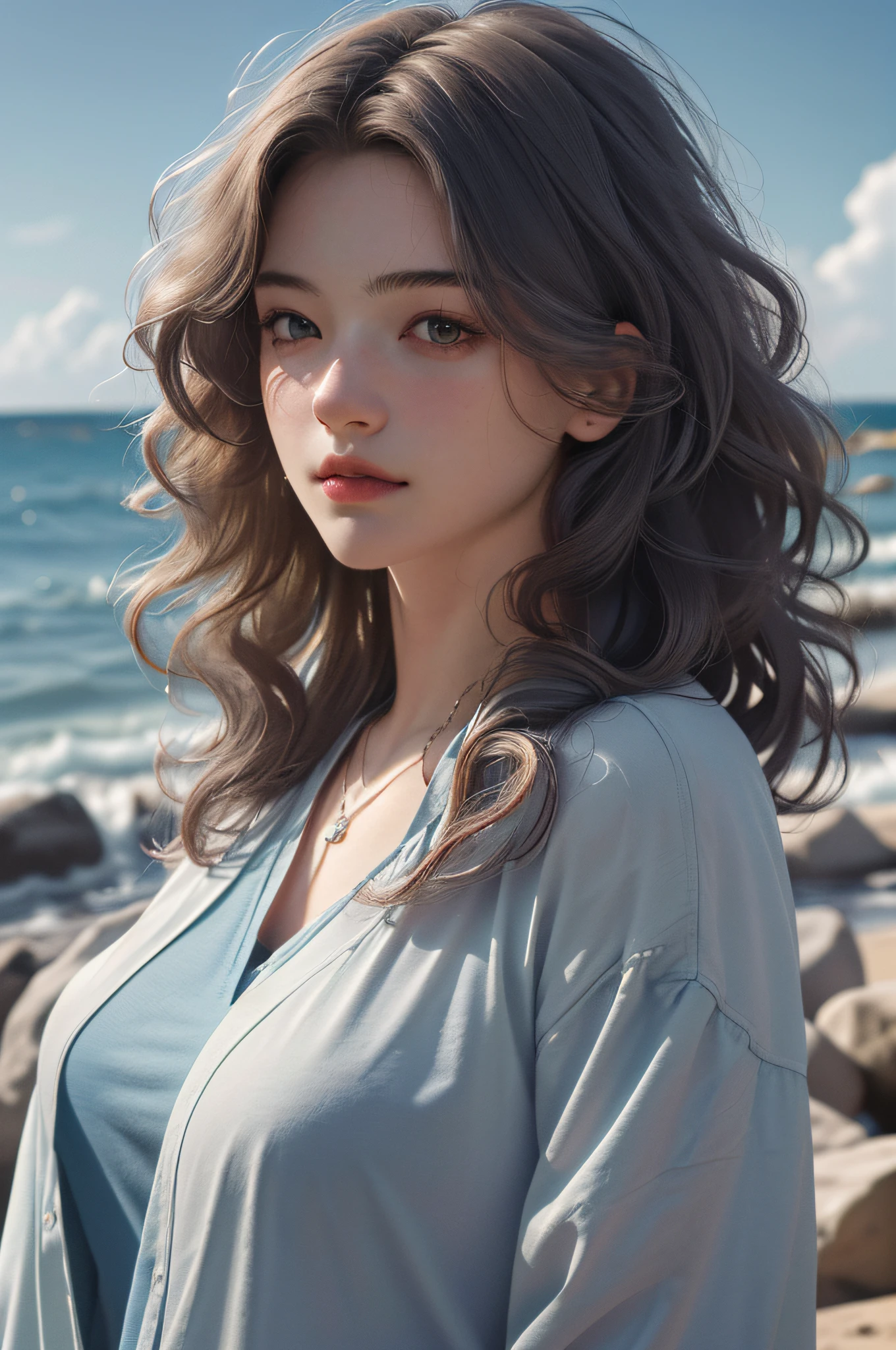 (masterpiece, best quality, photorealistic, ultra high res, 8K raw photo:1.2)
1girl,
wavy hair, long hair,