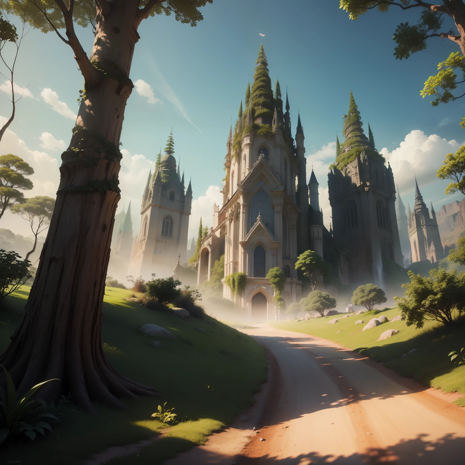 "(melhor qualidade, obra-prima), detalhes ultra-realistas, CG wallpaper with 8K resolution, Uma baleia vestindo armadura, soltando magia, em um ambiente de fantasia com nuvens e floresta densa ao longe."