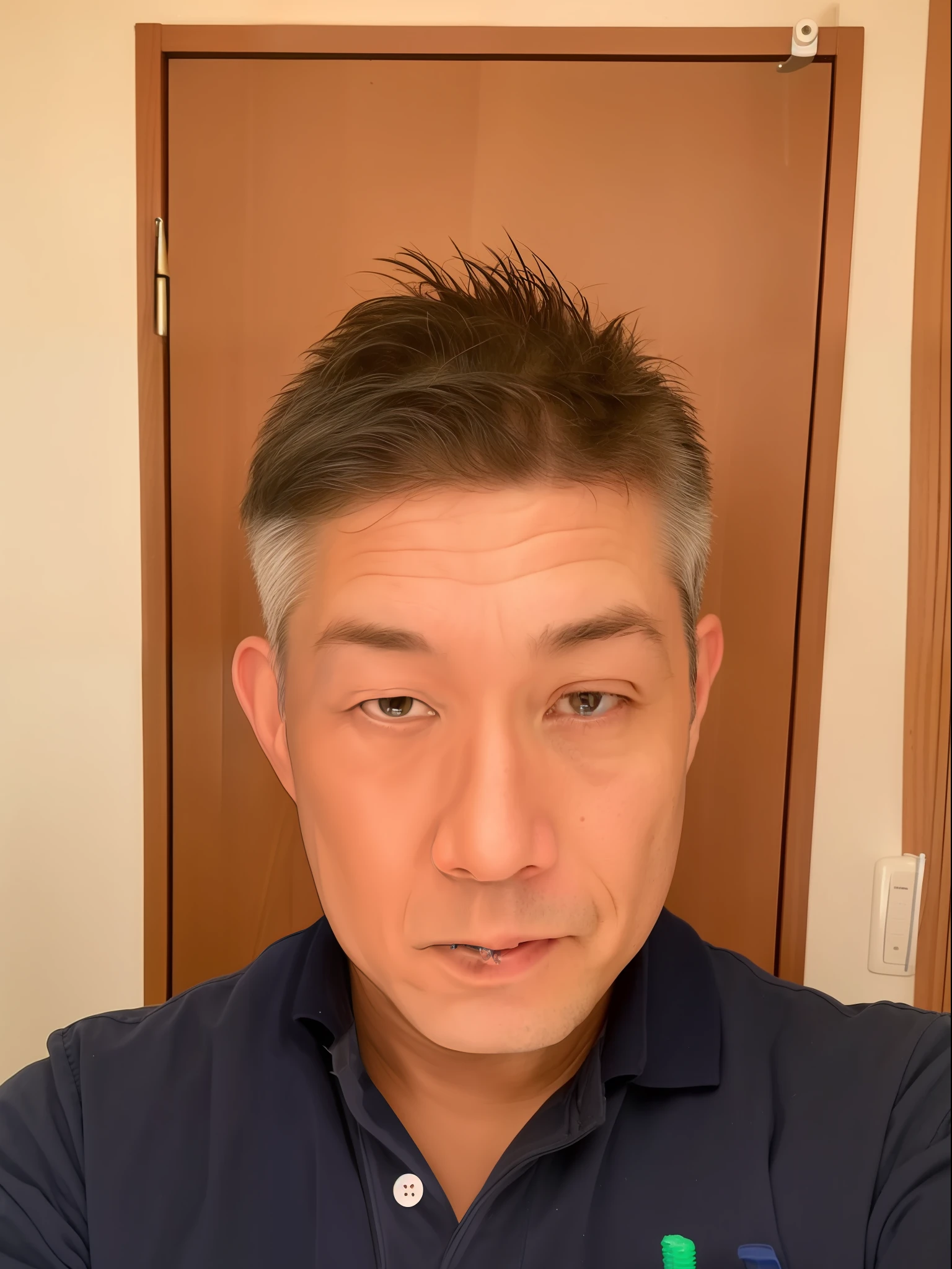 arafed man with a toothbrush in his hand and a toothbrush in his mouth, 4 0 years old man, 45 years old men, 5 0 years old man, (38 years old), 38 years old, 3 6 years old, 8k selfie photograph, about 3 5 years old, taken in the early 2020s