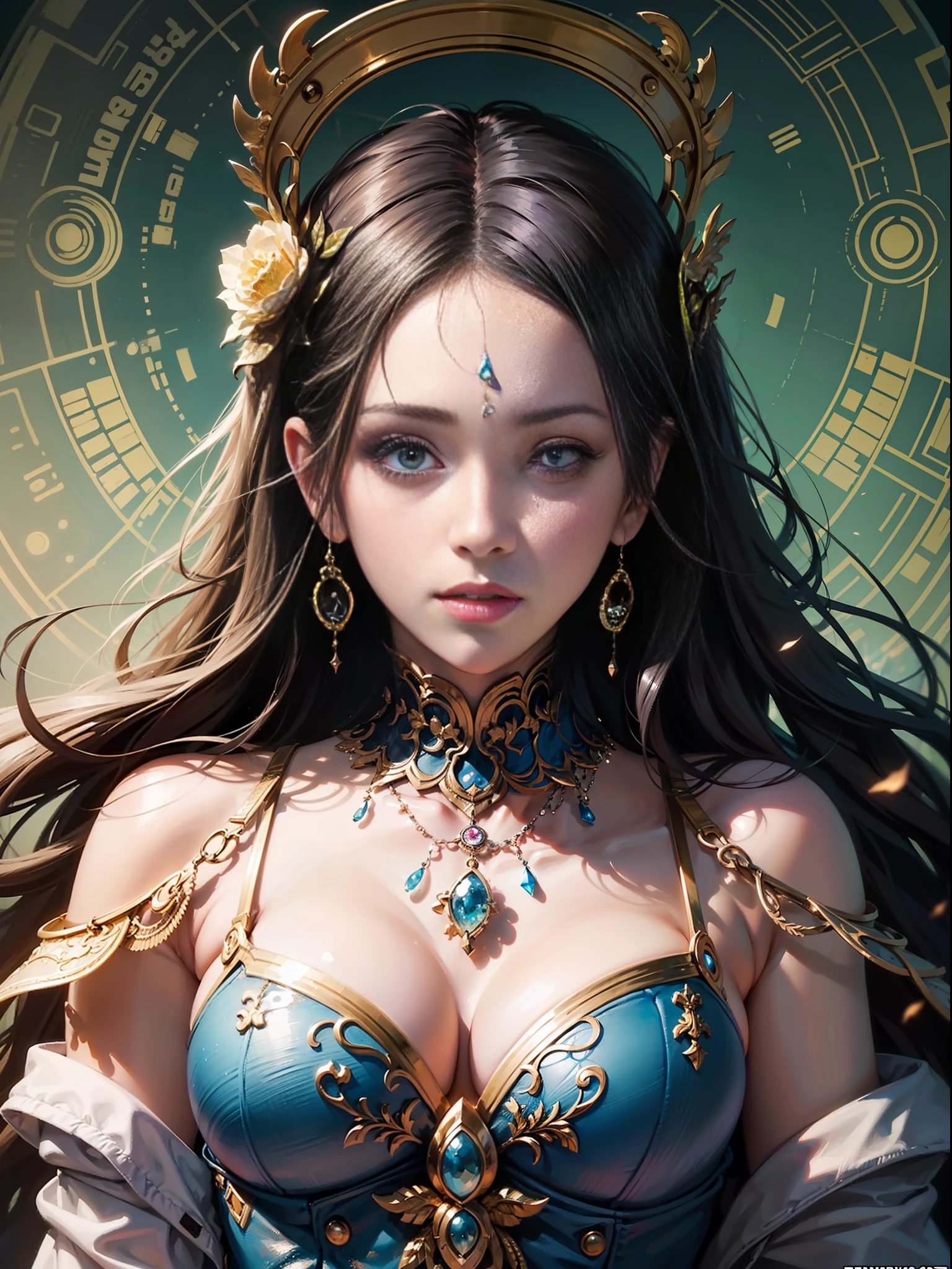 (masterpiece, top quality, best quality, official art, beautiful and aesthetic:1.2), (1girl), extreme detailed,(fractal art:1.3),colorful,highest detailed