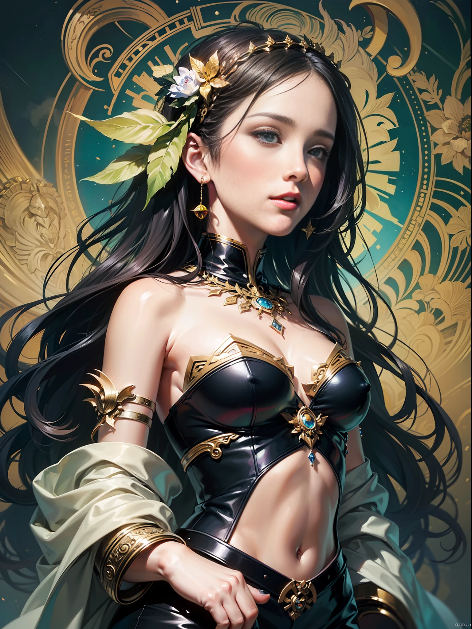 (masterpiece, top quality, best quality, official art, beautiful and aesthetic:1.2), (1girl), extreme detailed,(fractal art:1.3),colorful,highest detailed
