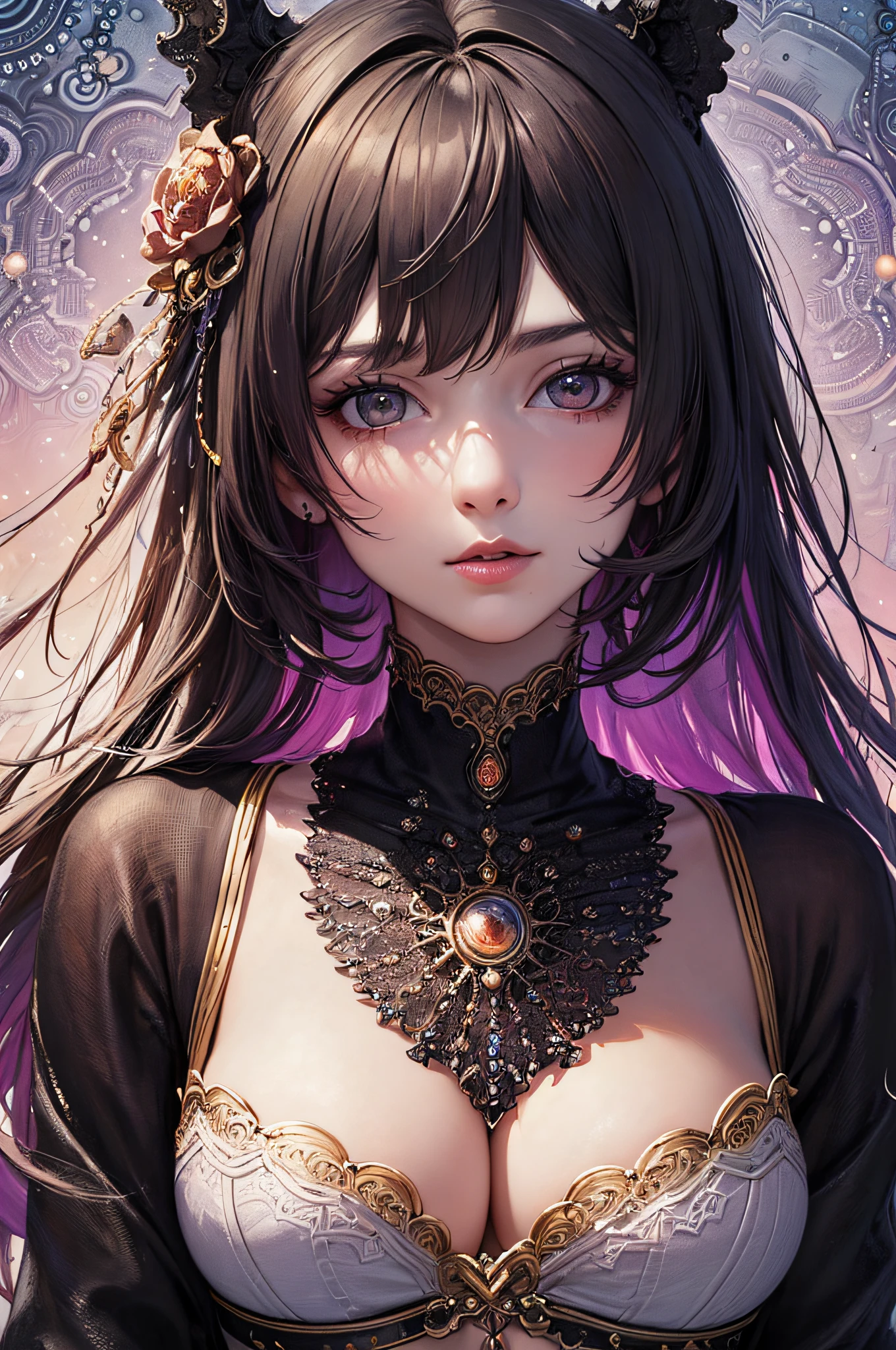 (masterpiece, top quality, best quality, official art, beautiful and aesthetic:1.2), (1girl), extreme detailed,(fractal art:1.3),colorful,highest detailed