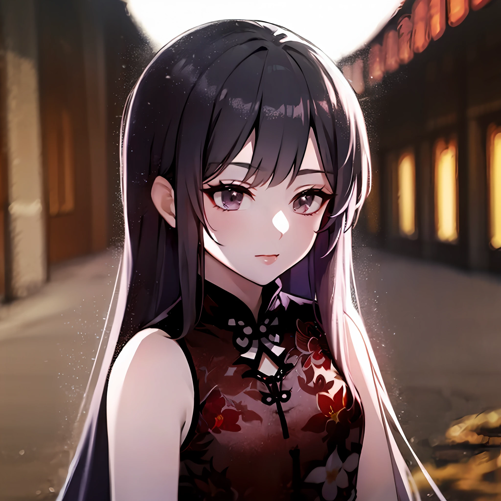 Cheongsam black-haired loli,Kiss,White-haired cheongsam loli