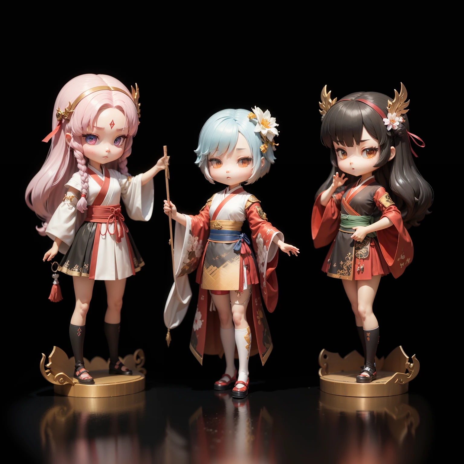 There was a blind box on the stand,Open state,The girl in the box,wearing a hanfu,She held a folding fan, 8K,hyper HD,high definition detail,tmasterpiece,(A half body:1.2),3 D painting、OC renderer,3Drenderingof,((The finest details)), ( highly detailed figure ),((high qulity)), sliver long hair ,Pop Mart blind box,Blind box dolls, high detal, 4K rendering, Anime figur,,Girly pose ,(HighDynamicRange),Ray traching,NVIDIA RTX,Super-Resolution,Unreal 5,Subsurface scattering、PBR Texture、post-proces、Anisotropy Filtering、depth of fields、maximum definition and sharpness、Many-Layer Textures、Albedo e mapas Speculares、Surface Coloring、Accurate simulation of light-material interactions、perfectly proportions、Octane Render、Two-colored light、largeaperture、Low ISO、White balance、the rule of thirds、8K RAW、