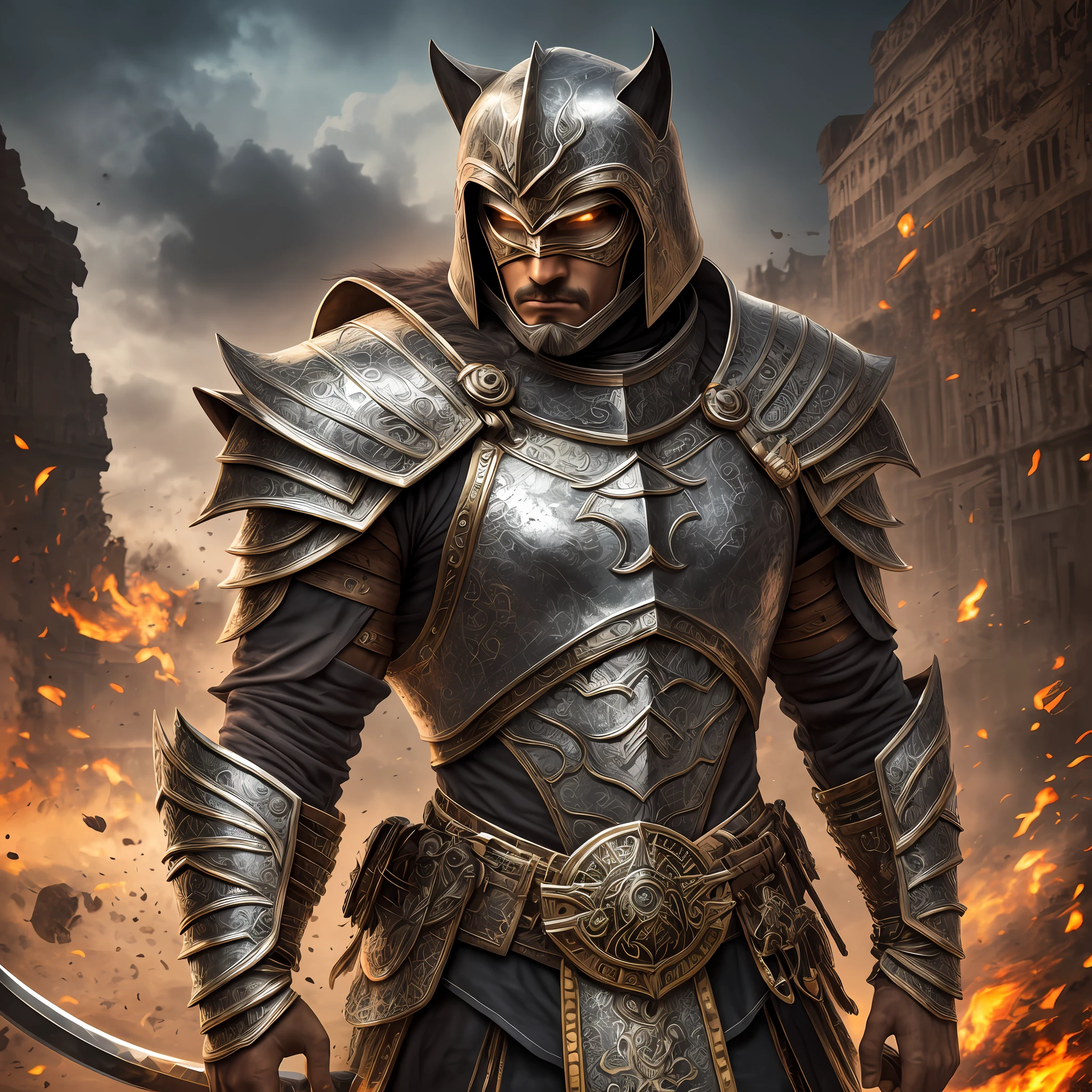 Photo of a warrior in jaguar metal themed armor, altamente detalhado, 4 k, hdr, suave, foco nítido, alta resolução, foto premiada, 2:3 --auto --s2
