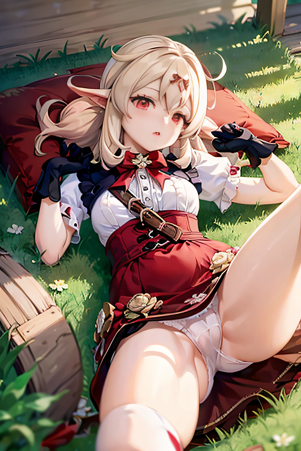 4K, A high resolution, Head:1.3,small curvaceous , Fine fine skin, tack sharp focus, (erected (cinmatic lighting), 鎖骨, Morning, the soft light, dynamic angle, Underarm wrinkles, thigh gap, (Kneel on the dynamicposes(spread their legs, spread their legs:0.9), (独奏), (white colors(Loose and oversized)camisole), ((high leg cut)lace panty), Slim, naturey(mediuml breasts:1.25), , full bodyesbian, (femele:1.35), (puffy eye:1.3), (delicate leg), (RAW photos, best qualtiy, Masterpiece 1.47), (realisticlying, photograph realistic:1.35),