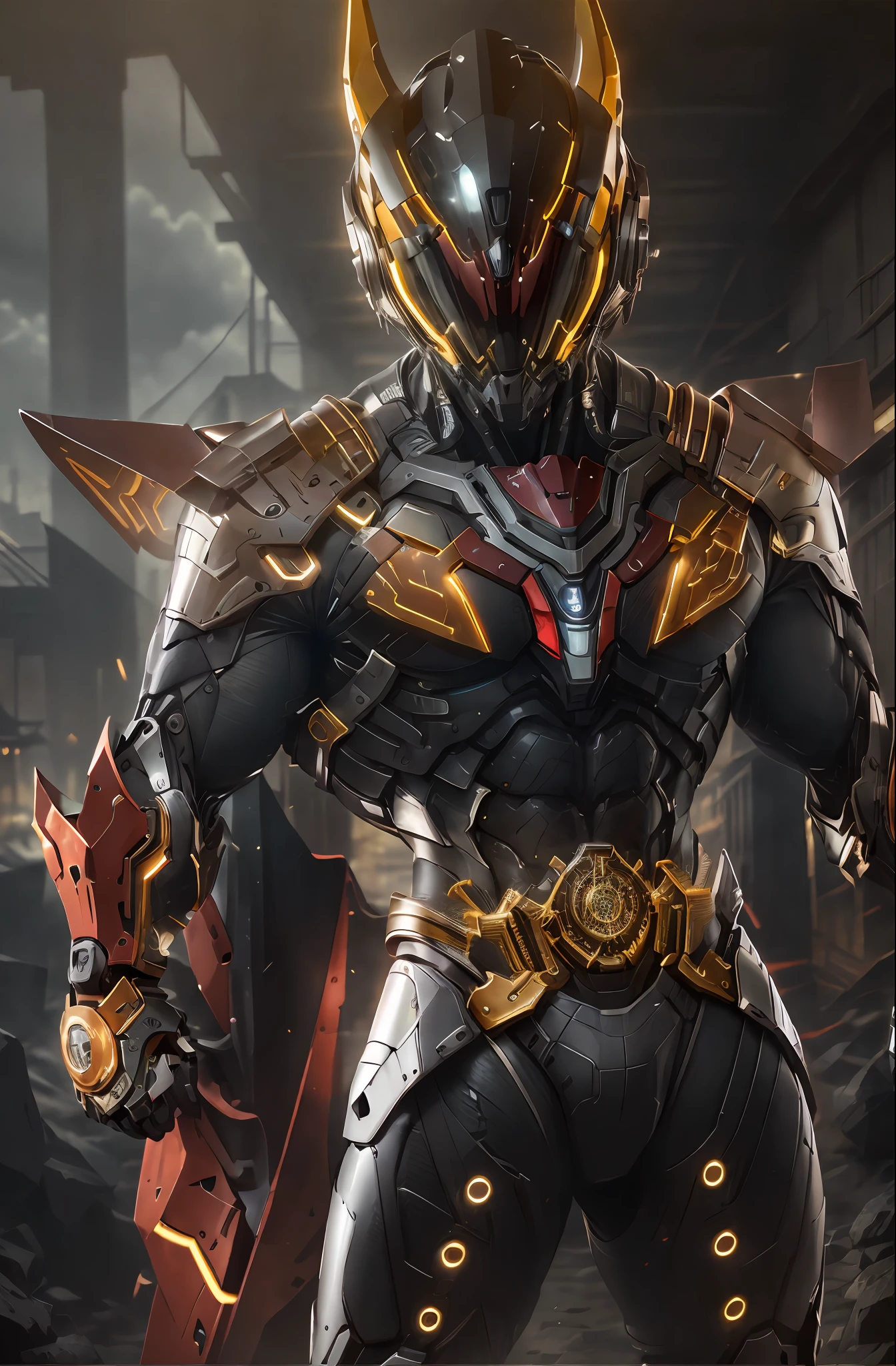 musculous,glowing light eyes,Burly body,style of photography,Real scenery(Metallic texture 1.8)(Excess detail 2)(High resolution1.6)(4K clarity1.9)(Carbon fiber 1.5)(Metal reflection 1.5),mechanical sense(1.8),Technologie,eyes glowing(1.2),真实感(1.8),CG sense(1.8),Muscular(1.4),Burly figure(1.5)