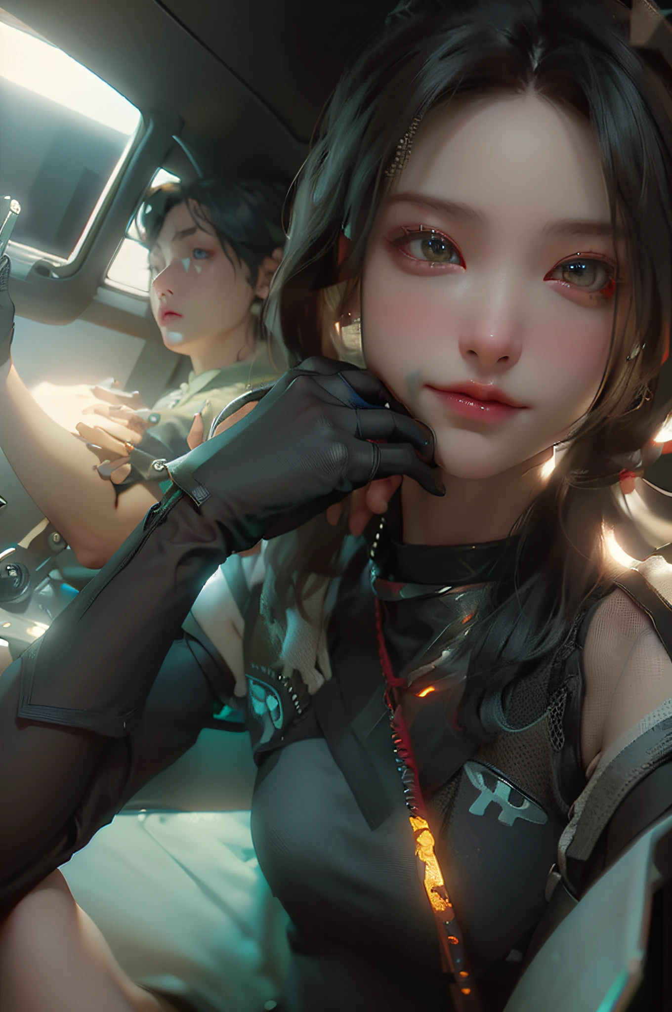 ((Best quality)), ((masterpiece)), (detailed:1.4), 3D, an image of a beautiful cyberpunk female,HDR (High Dynamic Range),Ray Tracing,NVIDIA RTX,Super-Resolution,Unreal 5,Subsurface scattering,PBR Texturing,Post-processing,Anisotropic Filtering,Depth-of-field,Maximum clarity and sharpness,Multi-layered textures,Albedo and Specular maps,Surface shading,Accurate simulation of light-material interaction,Perfect proportions,Octane Render,Two-tone lighting,Wide aperture,Low ISO,White balance,Rule of thirds,8K RAW,