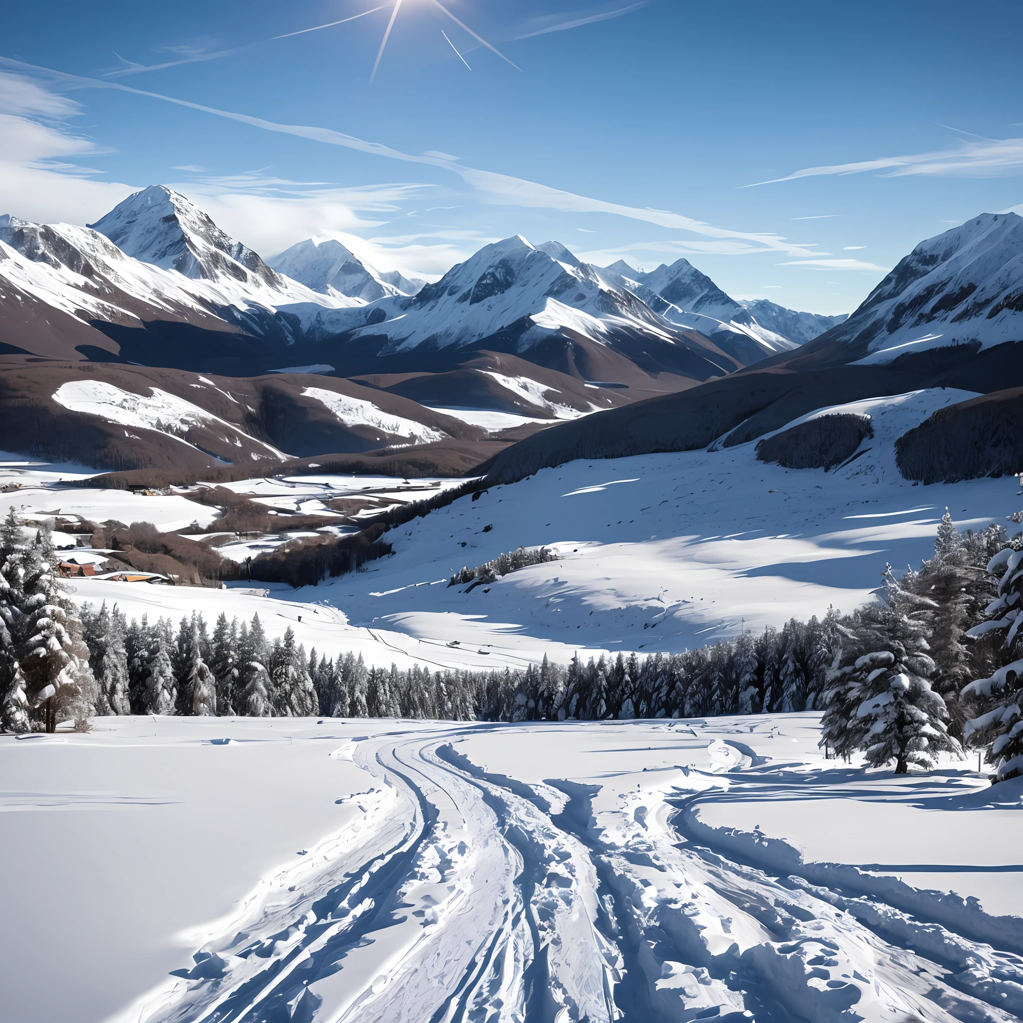 nevando，Global ice，Armageddon，chilly，snow field，Armageddon，Armageddon，Armageddon，Armageddon，Armageddon，snow landscape，snow landscape，snow landscape，mountain peaks --auto