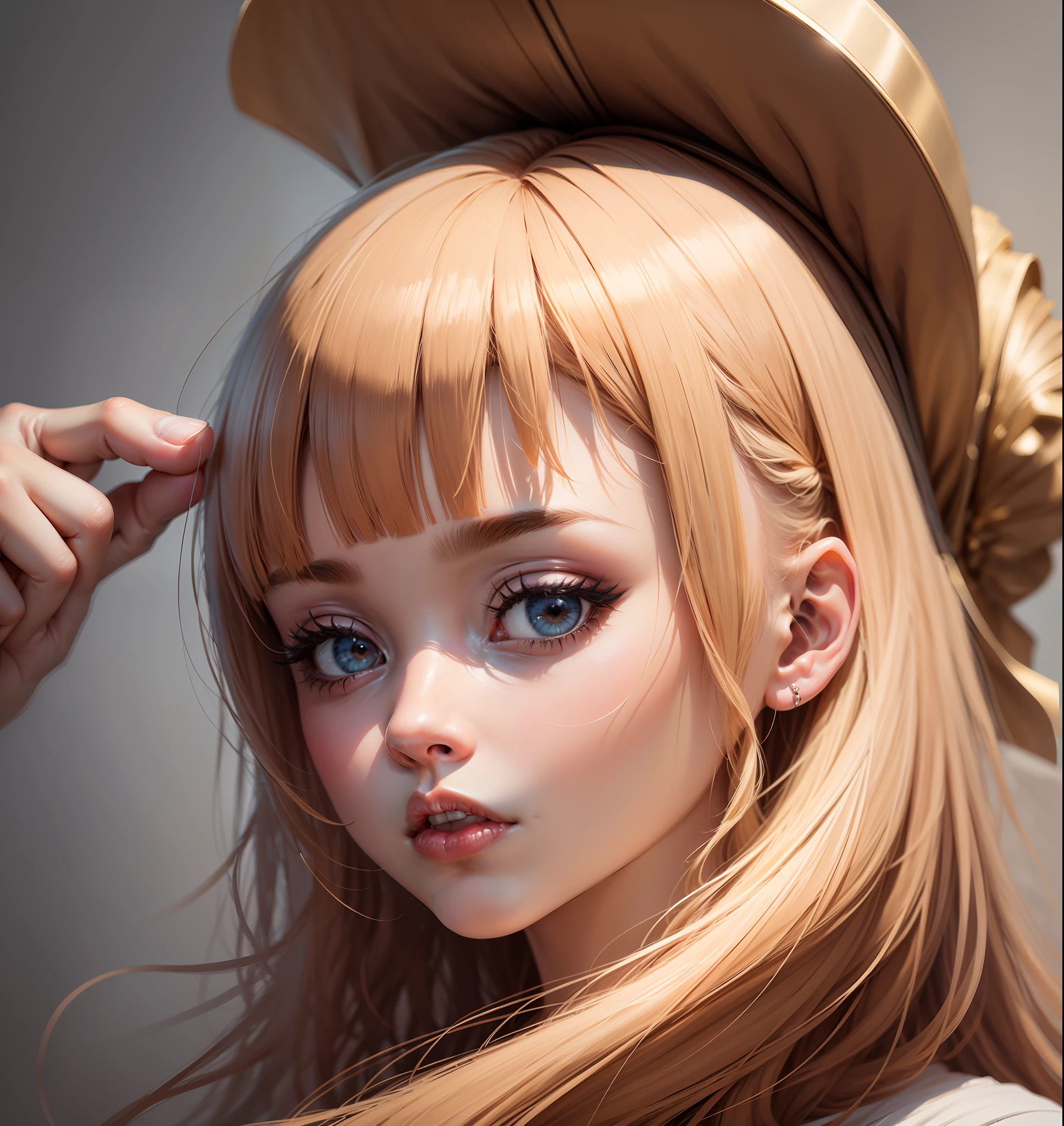 femele,whaite hair