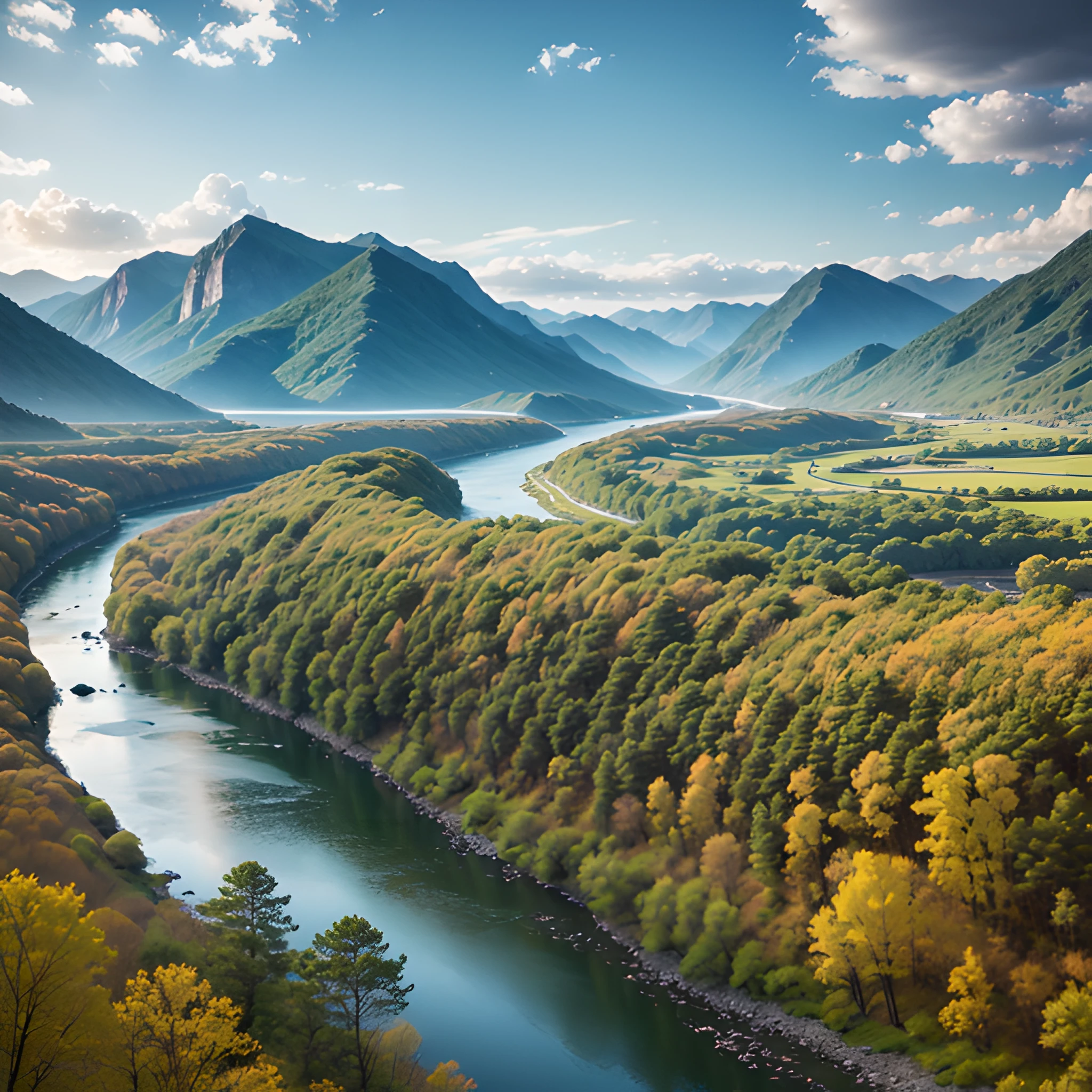 Vaguely，landscape scenery，rivers，Higher quality，downy
Don't stone too much --auto