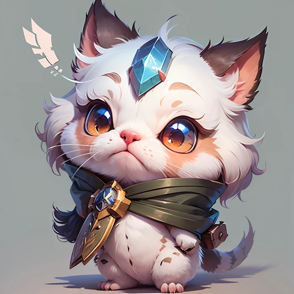 chibi world of warcraft style creature die cut sticker, white background,  -- --auto --s2
