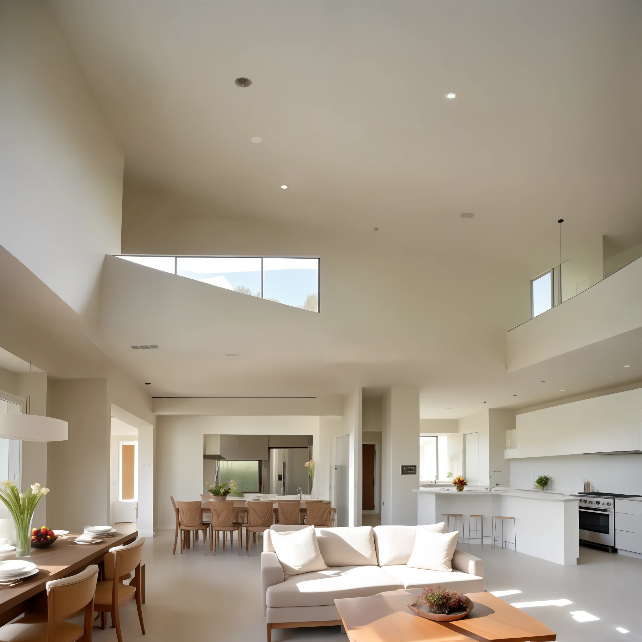6x8 house plan, two-story, modern and sleek design, minimalist aesthetic, natural lighting, functional layout, spacious living areas, neutral color scheme.