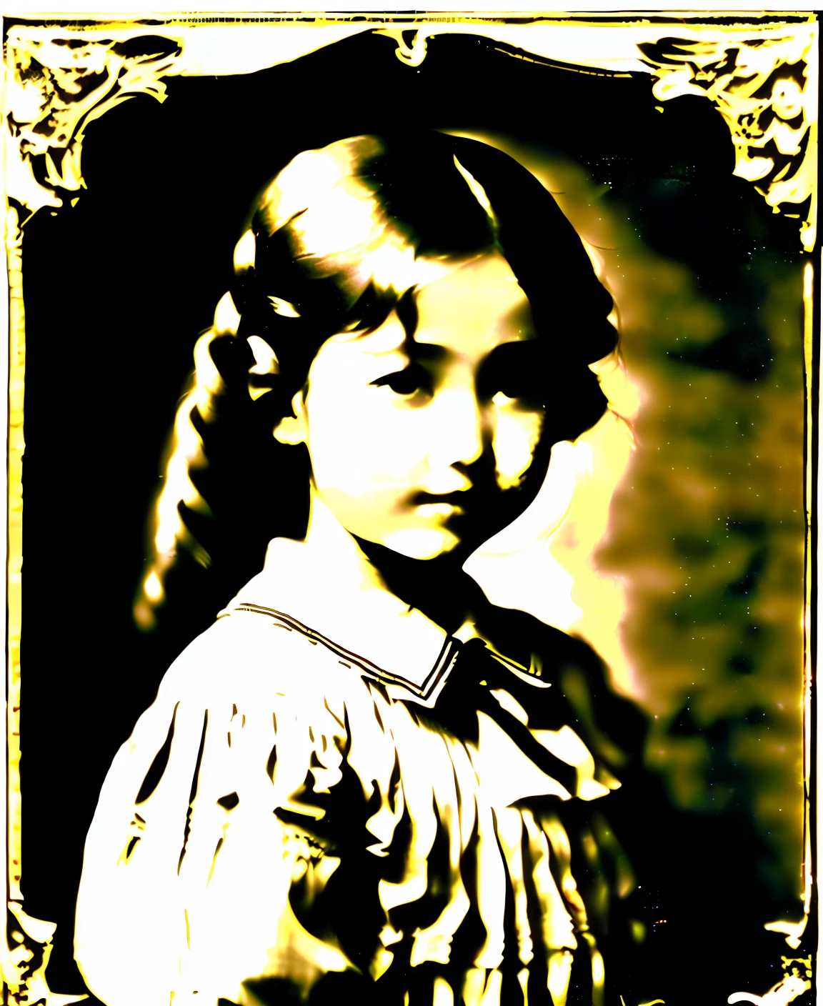 curlies，Big waves，Exquisite royal sister temperament，schoolgirls，Bust photo，