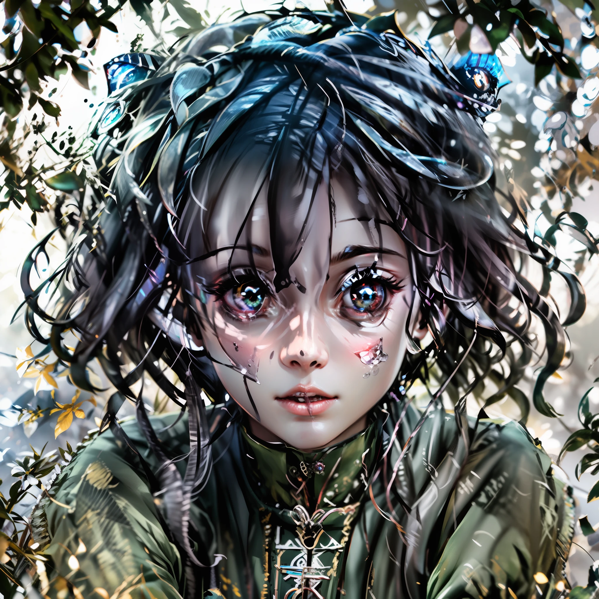 Close-up eye clear,Boy eyes,Gradient pupils,Glare effect,Optimal image quality,Extreme sharpness。
