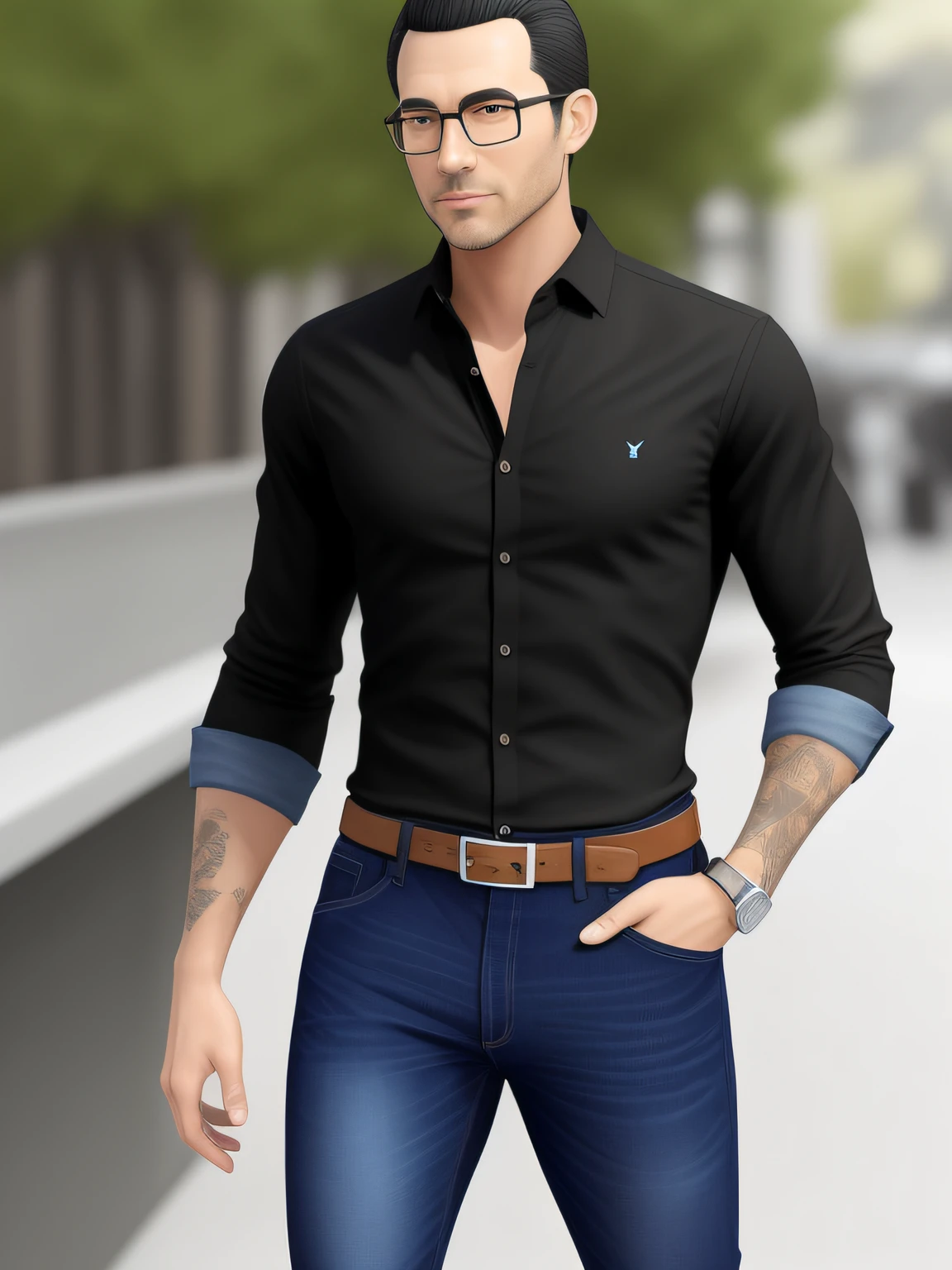 I would like an avatar of myself. I am a black male with black hair and dark brown eyes. I am 48 years old about 1.73 m tall and weigh about 76 kg. I have a beard and glasses. I'm wearing a blue shirt and jeans.
Here are some things you should consider when creating my avatar:
I want my avatar to be realistic and accurate.
I want my avatar to be expressive and unique.
I want my avatar to be suitable for use in a variety of contexts such as social media, email and business.
Thank you for your time and consideration.