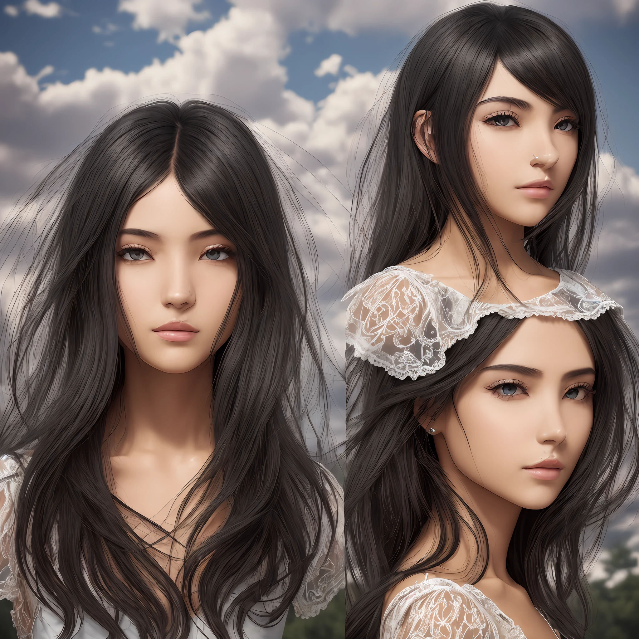 black hair, Surrealism, 8k, super detail --auto