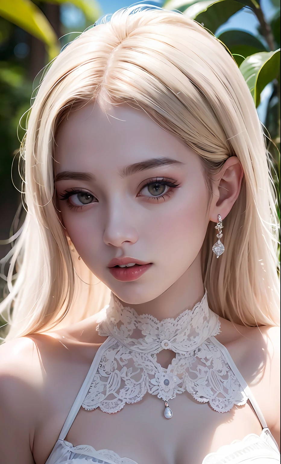 (8k, RAW photo, photorealistic:1.25) ,( Gloss on lips, eyeslashes, gloss face, Glossy glossy skin, best qualtiy, 超高分辨率, depth of fields, color difference, Caustics, Wide light, naturalshadow, Raised sexy，hair adornments，Black lace