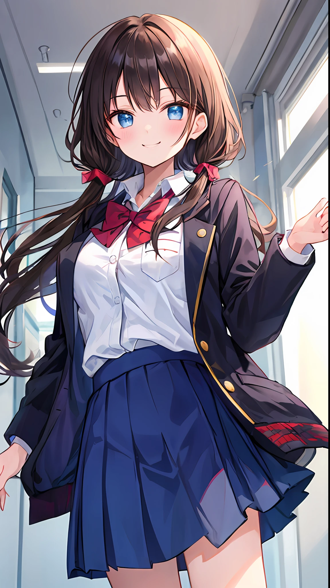 school uniform, Jacket, White shirt,Mayijan,Light smile,Best quality