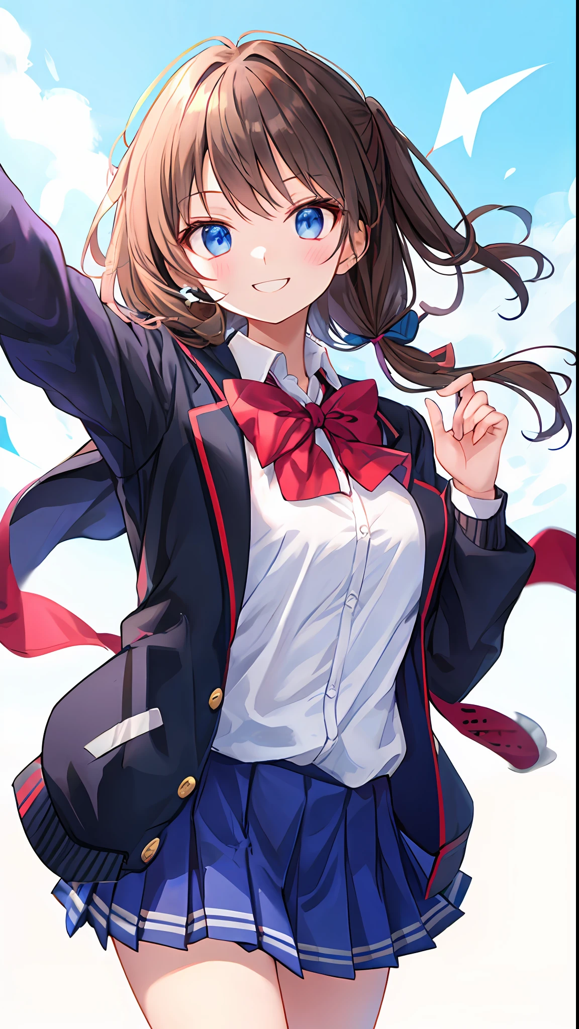 school uniform, Jacket, White shirt,Mayijan,Light smile,Best quality
