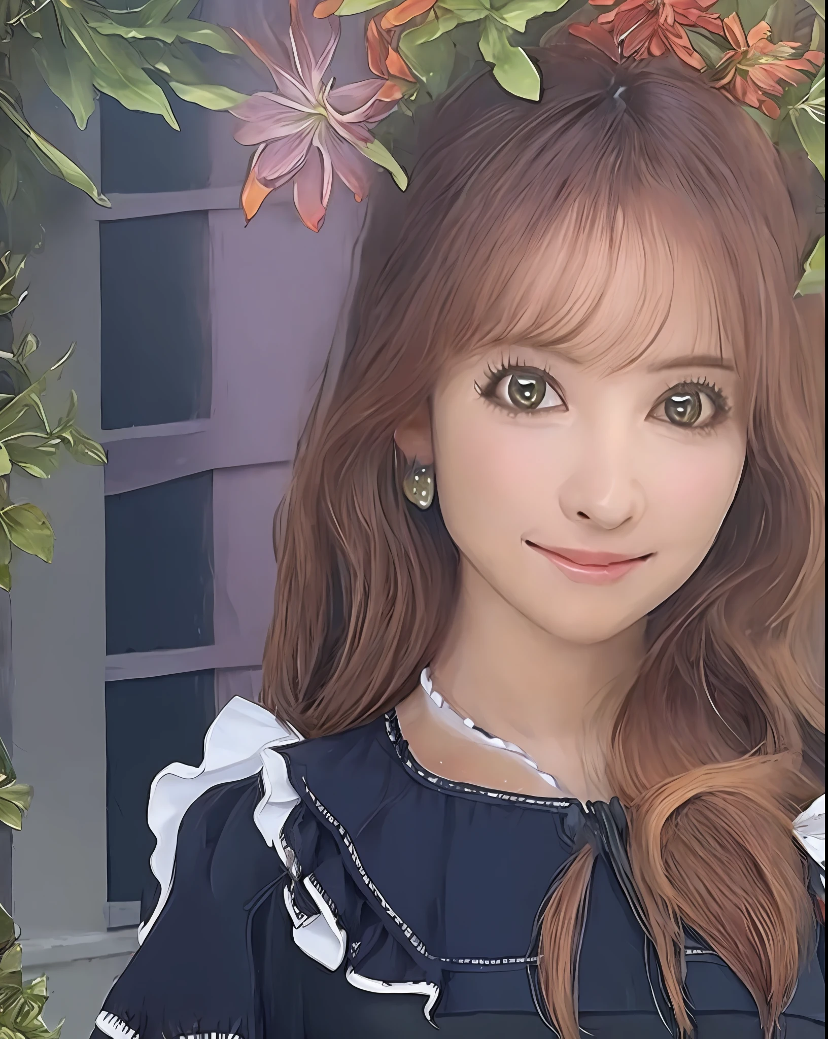 best quality, photorealistic, 8k, high res, 1girl, woman, (skindentation), (professional lighting), (portrait:0.6), (maid dress:1.897), gorgeous, ((brown hair)), (Medium hair:1.6 ), (floated hair:1.4), (1girl eyes looking at viewer:1), ((looking at viewer:1.6)), (1girl looking at the camera), photorealistic, (bokeh), (portait:0.6), (dynamicposes:1.2), tmasterpiece, iintricate, realisticlying, sharp fokus, an award winning photograph, sfw, (smile:1),Raised sexy