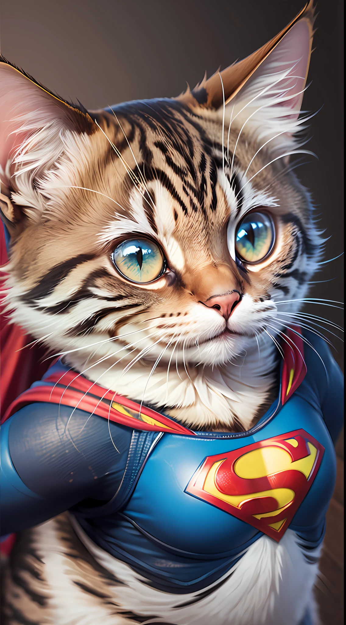 cute superman cat