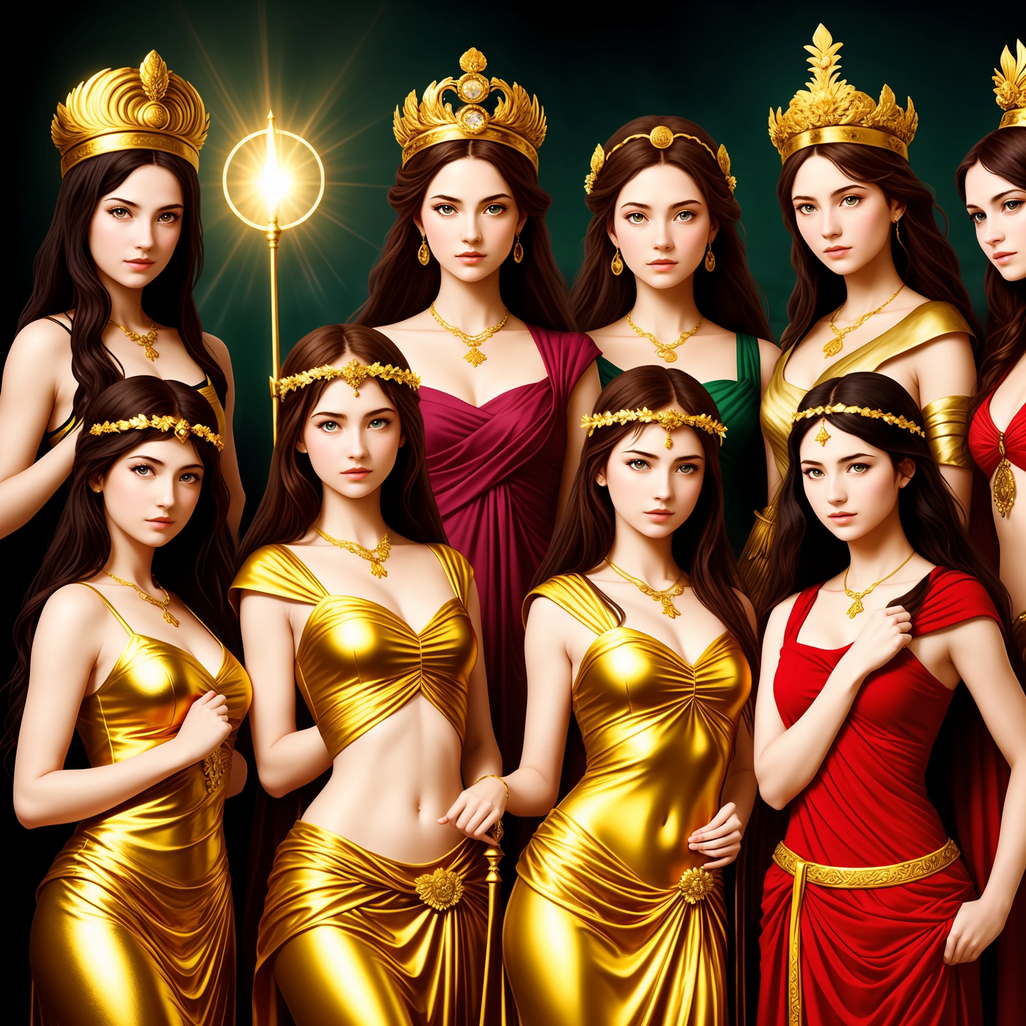 The goddesses of Greek mythology are golden