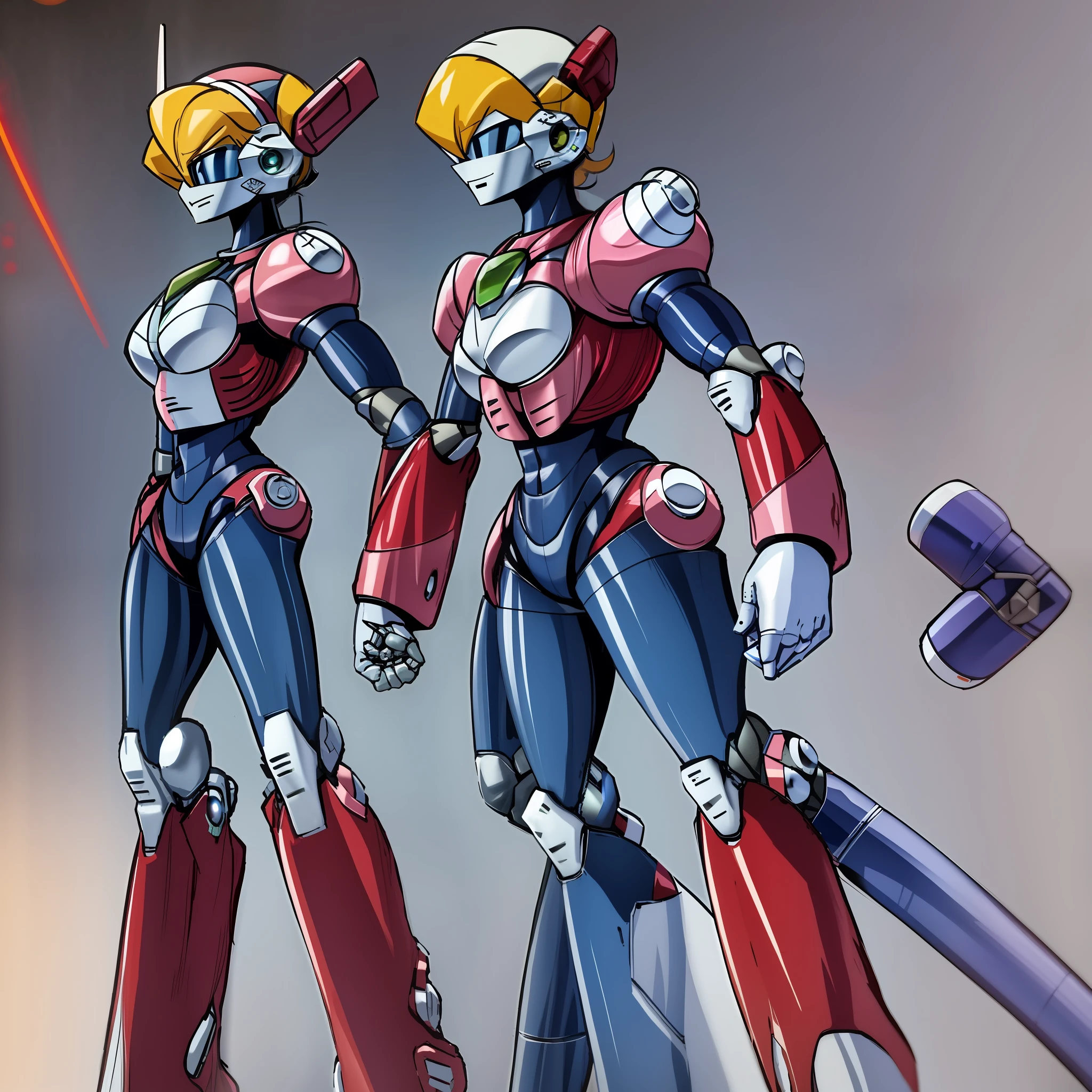 1girl, misty (pokemon), orange hair, solo, shorts, suspenders, side ponytail, orange hair, midriff, yellow crop top, navel, short hair, denim, denim shorts, smile, cowboy shot, standing, outdoors, 1Girl, Heavily armored, cybernetic heavy armor, arm gloves, knee-height skirt, heavy cybernetic boots, heavy cybernetic arms, heavy cybernetic torso, waist belt, megamanX heavy armor, bulky megamanX armor, reploid armor, Pokemon_Misty Face, heavy Hair, Armored cone dress, Extremely Heavy body armor, large wide dress, Waitor Dress, Heavy Torso Armor, wearing headset, wearing scarf, wearing hair bandanna, pokemon-Ranger outfit, heavy ranger outfit