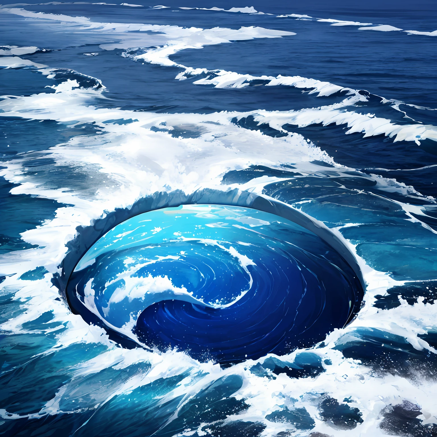 a hole in the middle of the ocean, water coming in --auto